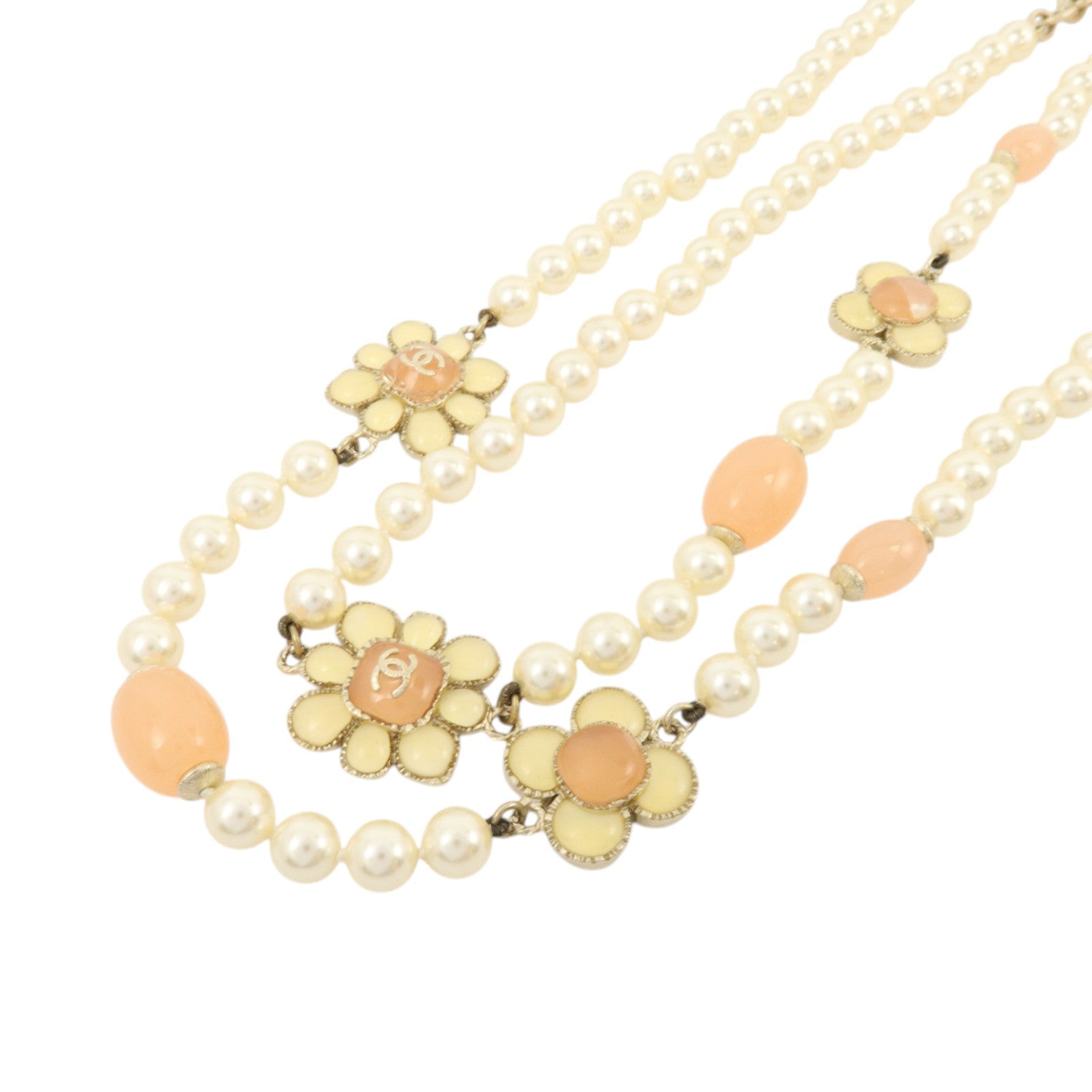 CHANEL 金屬/PVC Long Necklace項鏈