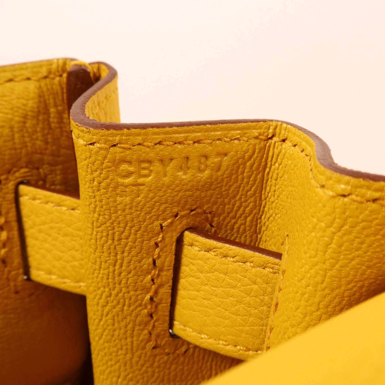 HERMES Togo皮革Kelly II 28手挽肩背兩用袋Jaune Ambre