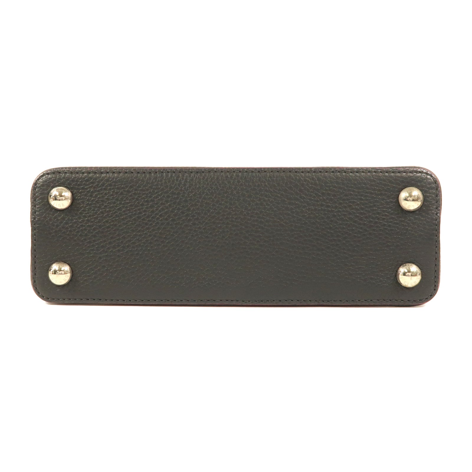 LOUIS VUITTON Taurillon Capucines BB銀扣手挽肩背兩用袋