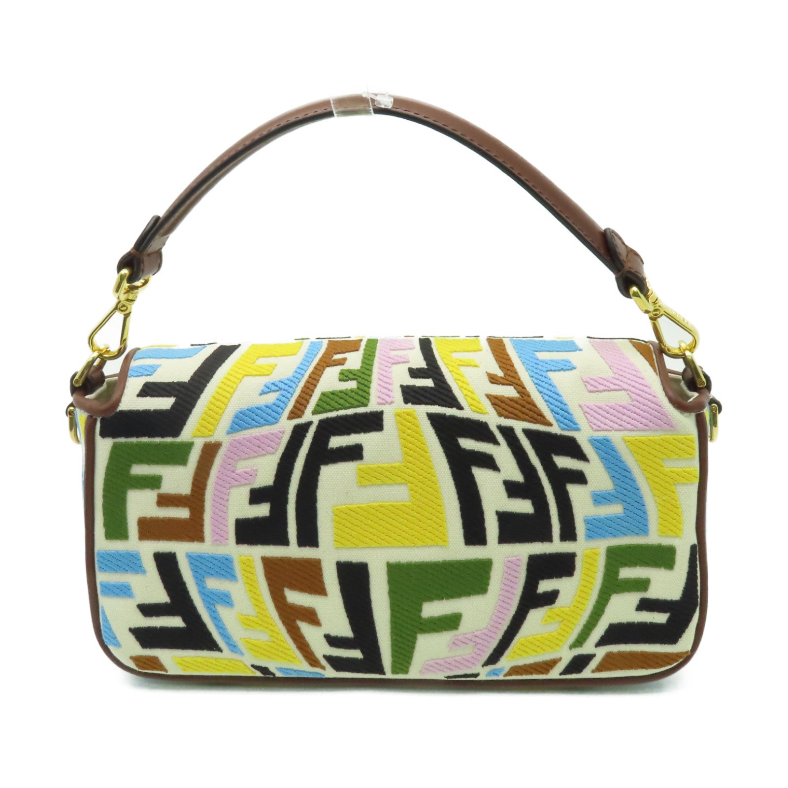 FENDI 【清倉大減價】帆布Baguette金扣手挽肩背兩用袋彩色