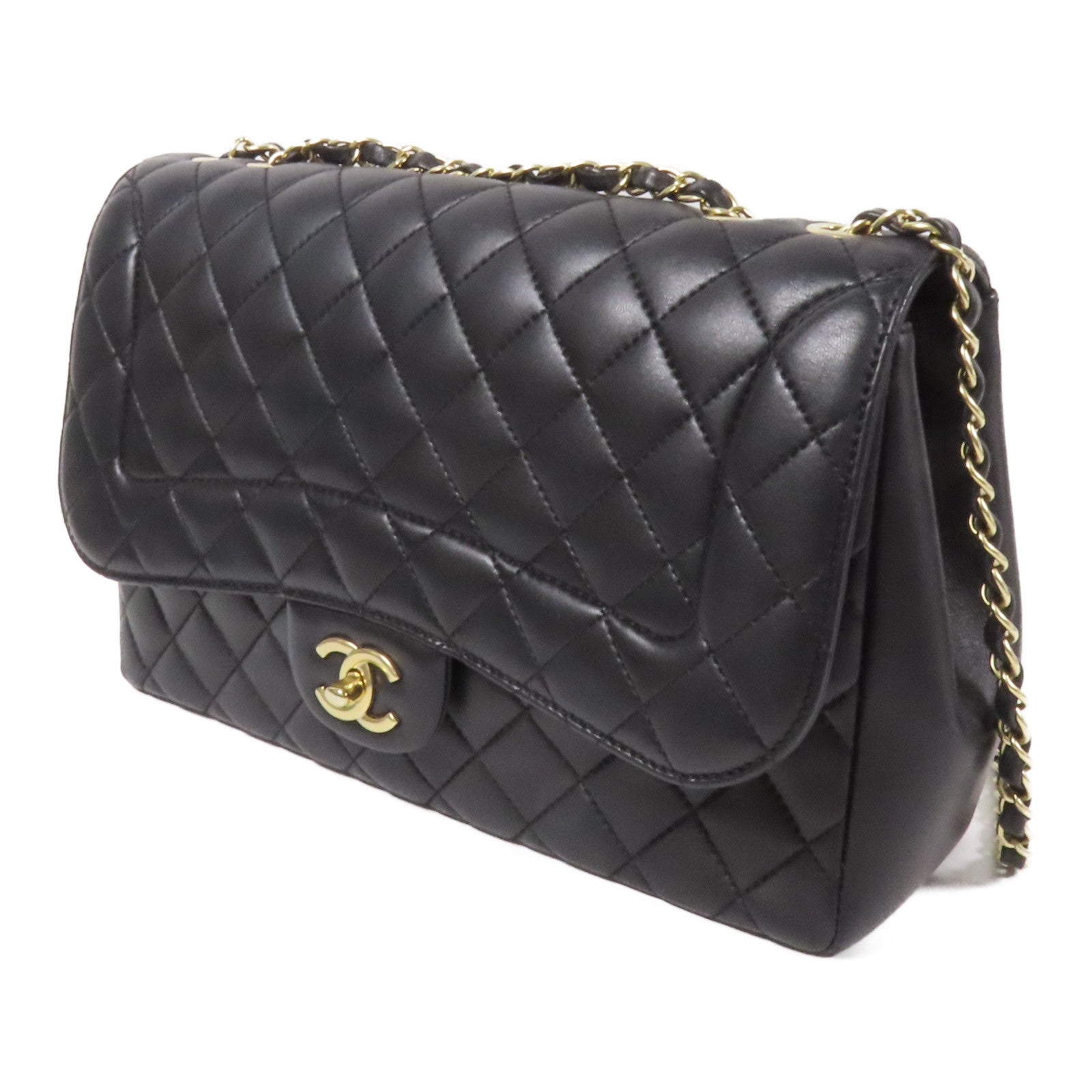 CHANEL 牛皮皮革Shoulder Bag金扣肩背袋