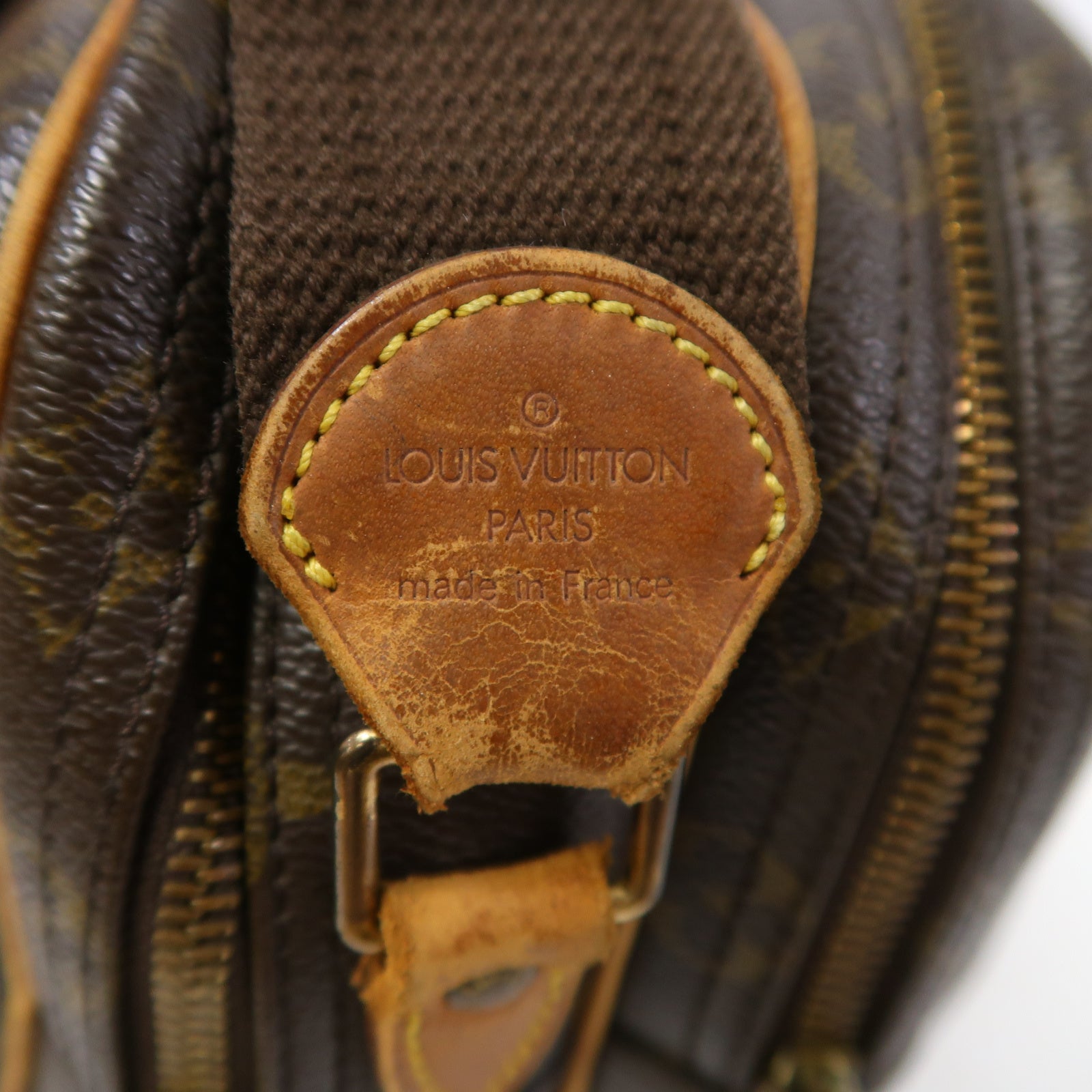 LOUIS VUITTON Monogram Reporter PM金扣肩背袋啡色