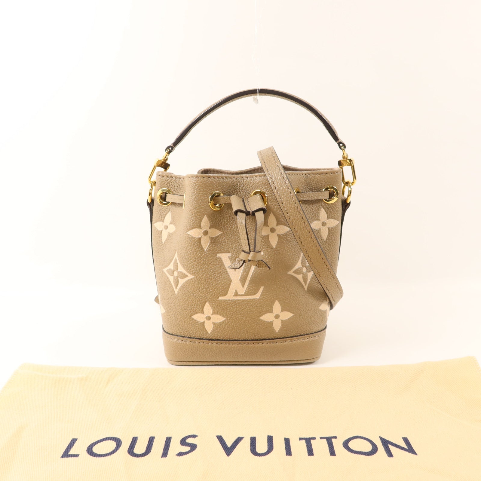 LOUIS VUITTON 【激減優惠】Monogram Empreinte Nano Noe金扣手挽肩背兩用袋
