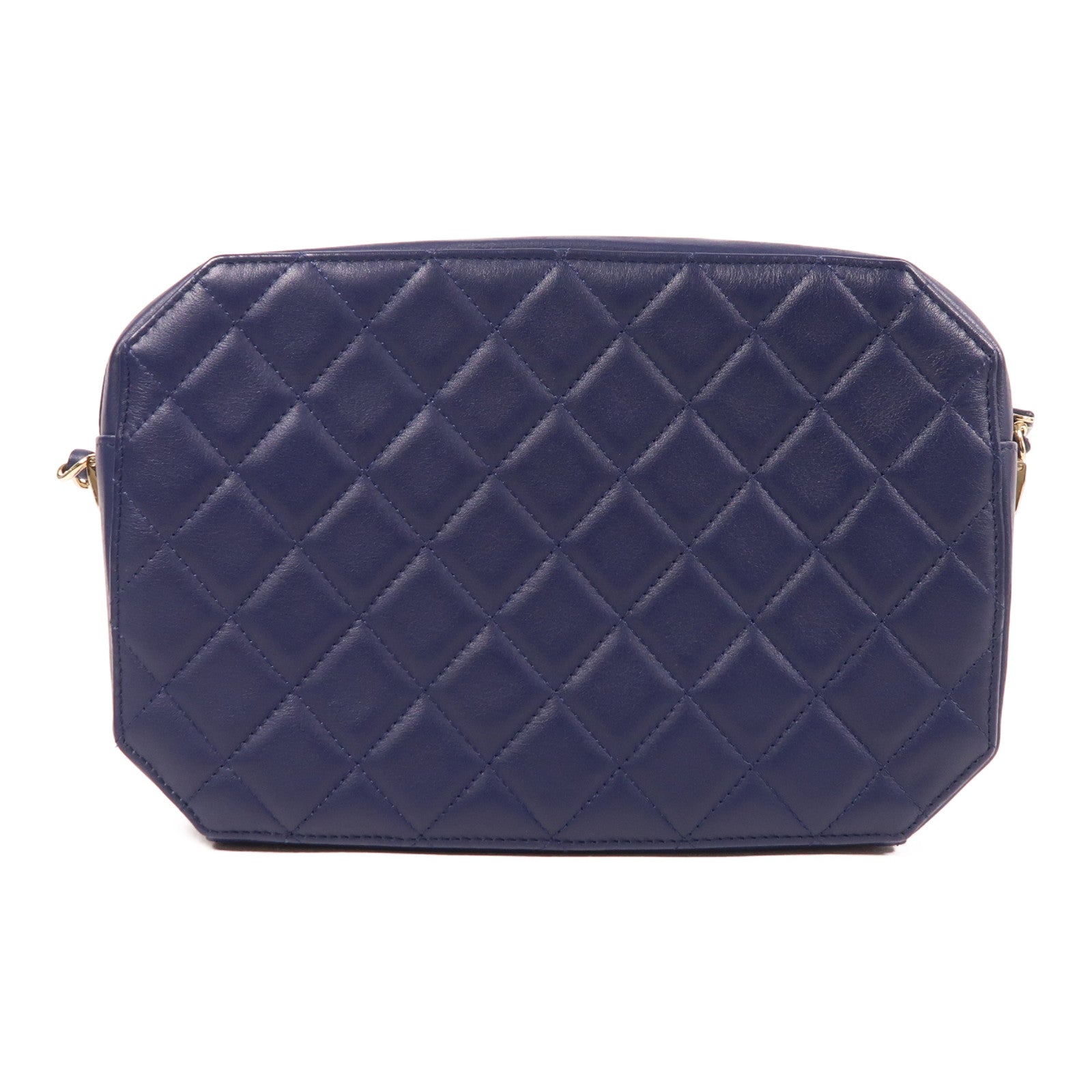 CHANEL 【激減優惠】牛皮皮革Shoulder Bag金扣鏈帶肩背袋藍色