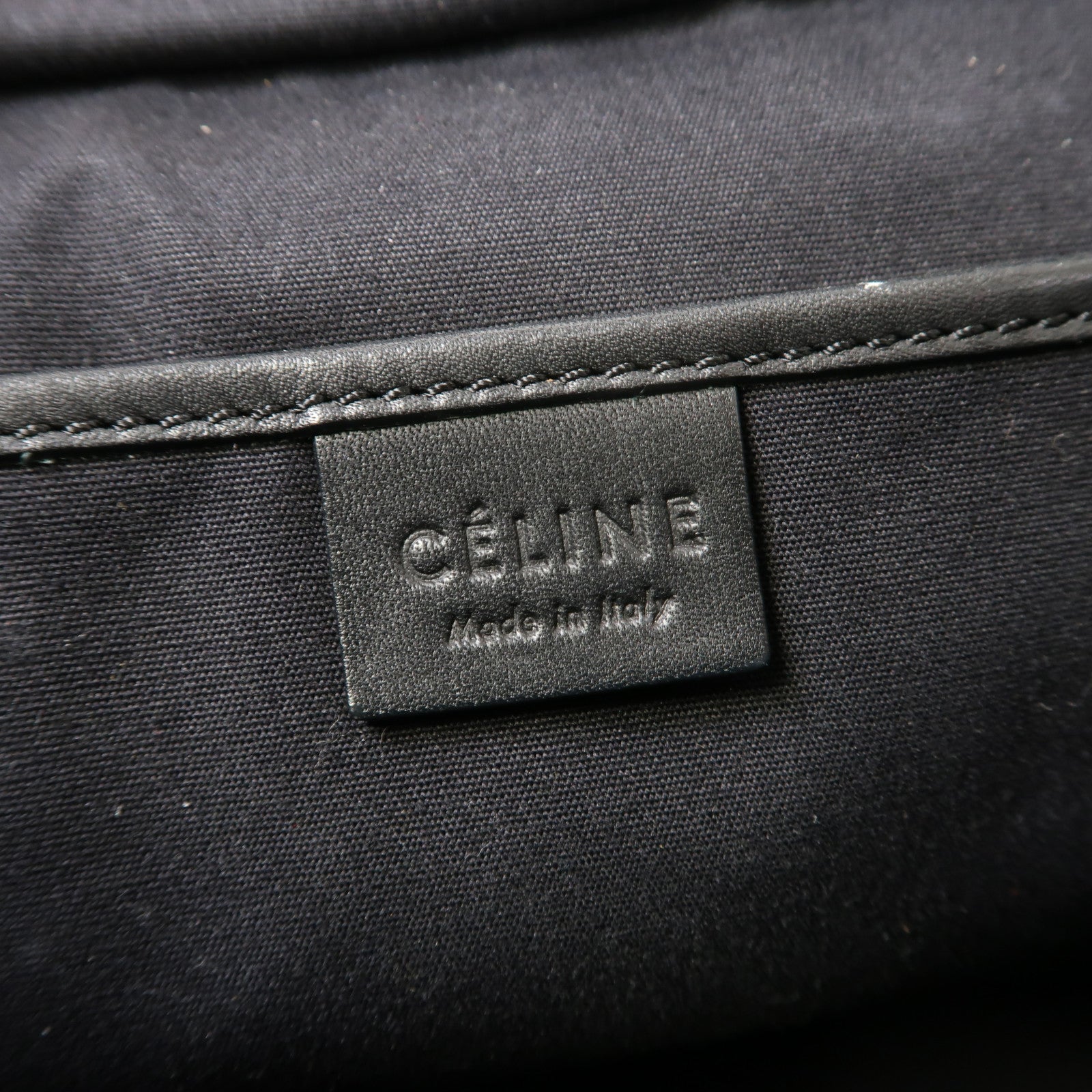 CELINE 牛皮皮革Luggage金扣手挽肩背兩用袋黑色