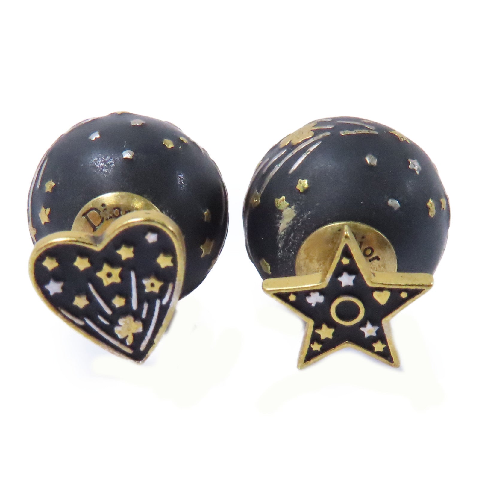 Dior 金屬Earrings耳環金色/黑色