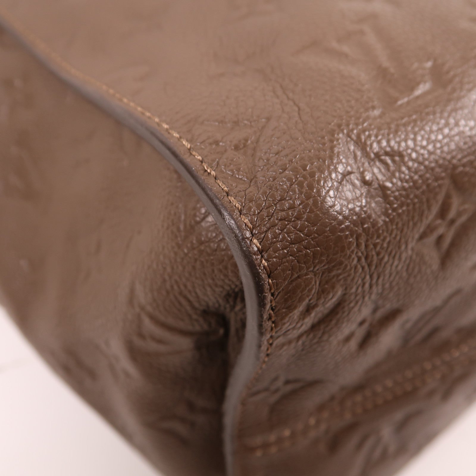 LOUIS VUITTON 【激減優惠】Monogram Empreinte Lumineuse PM金扣手挽肩背兩用袋棕色