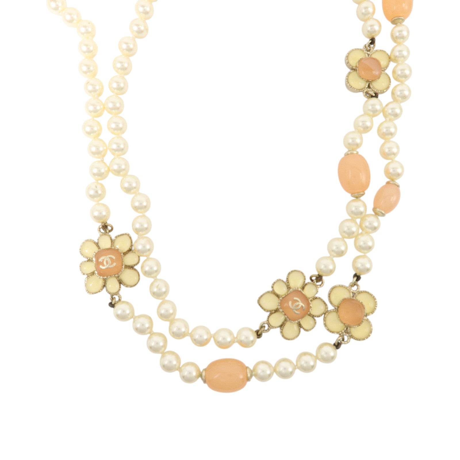 CHANEL 金屬/PVC Long Necklace項鏈