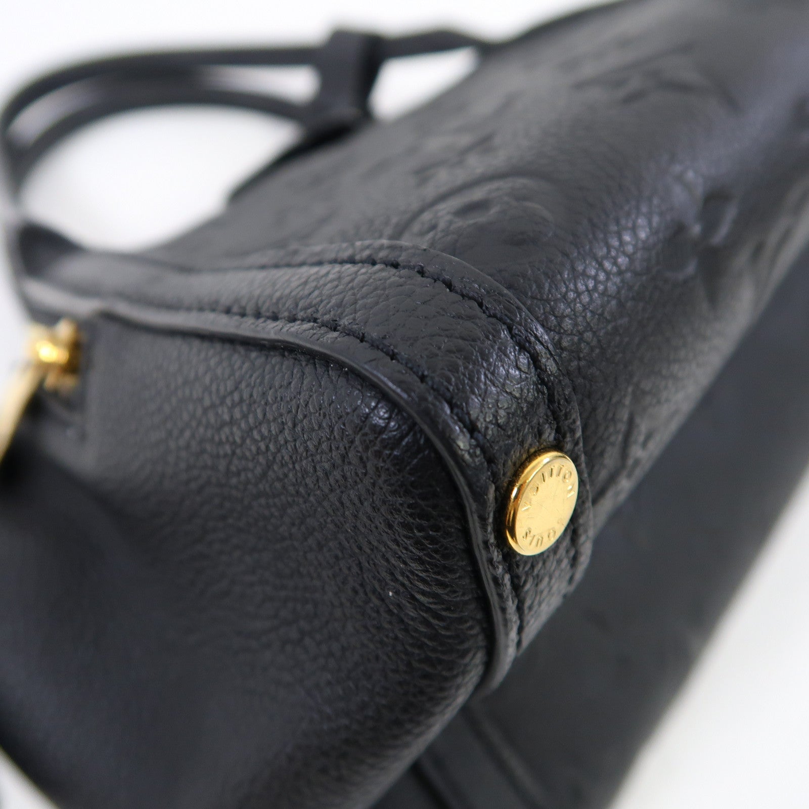 LOUIS VUITTON Monogram Empreinte Marais BB金扣手挽袋黑色