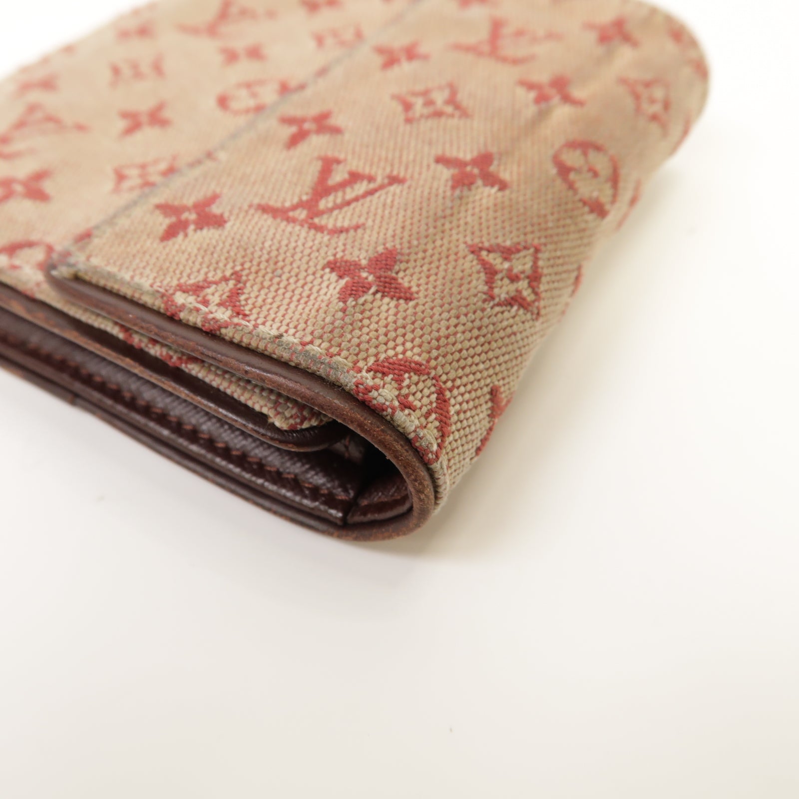 LOUIS VUITTON 【激減優惠】Monogram Mini Wallet金扣錢包紅色