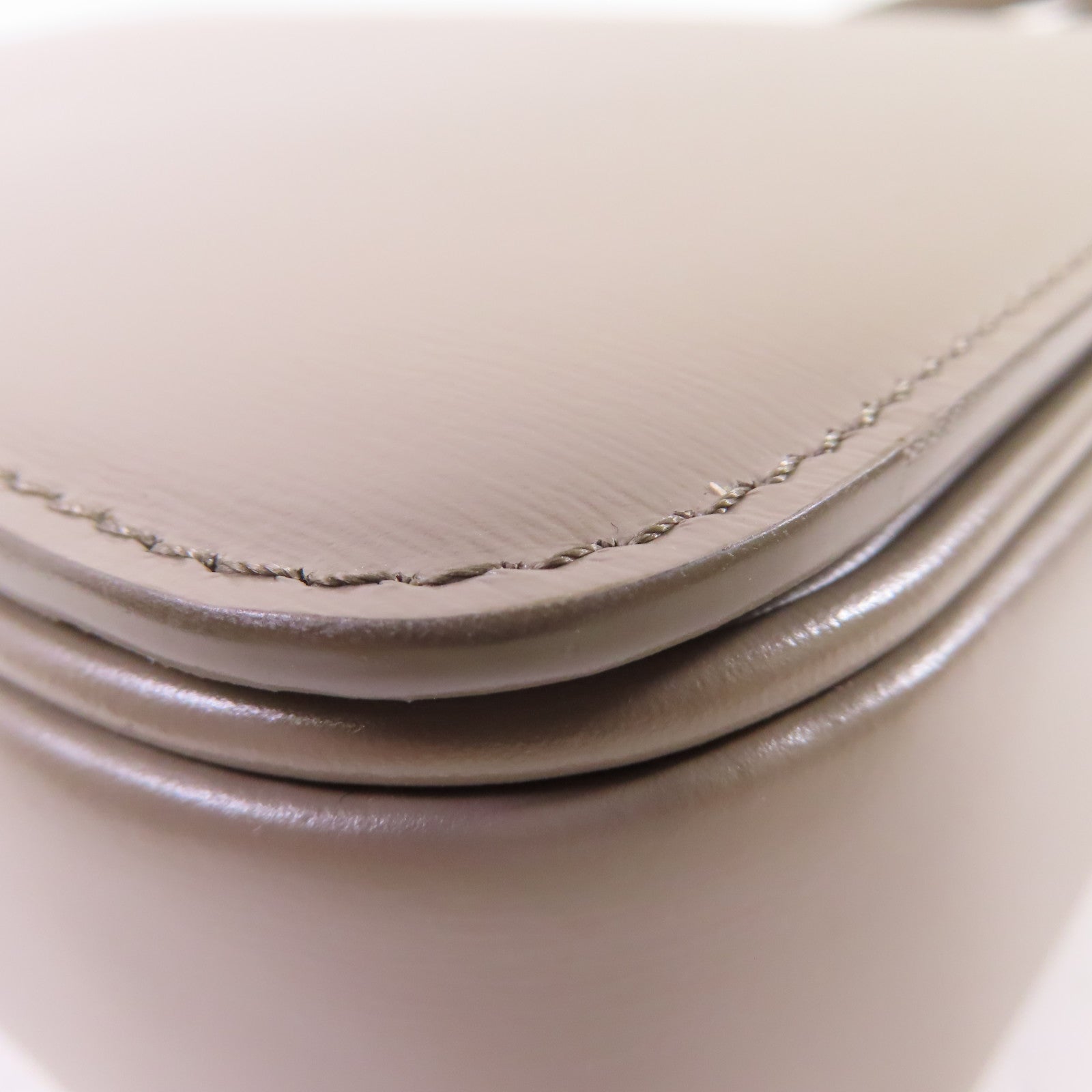 CELINE 牛皮皮革Teen Triomphe Shoulder Bag金扣肩背袋灰色
