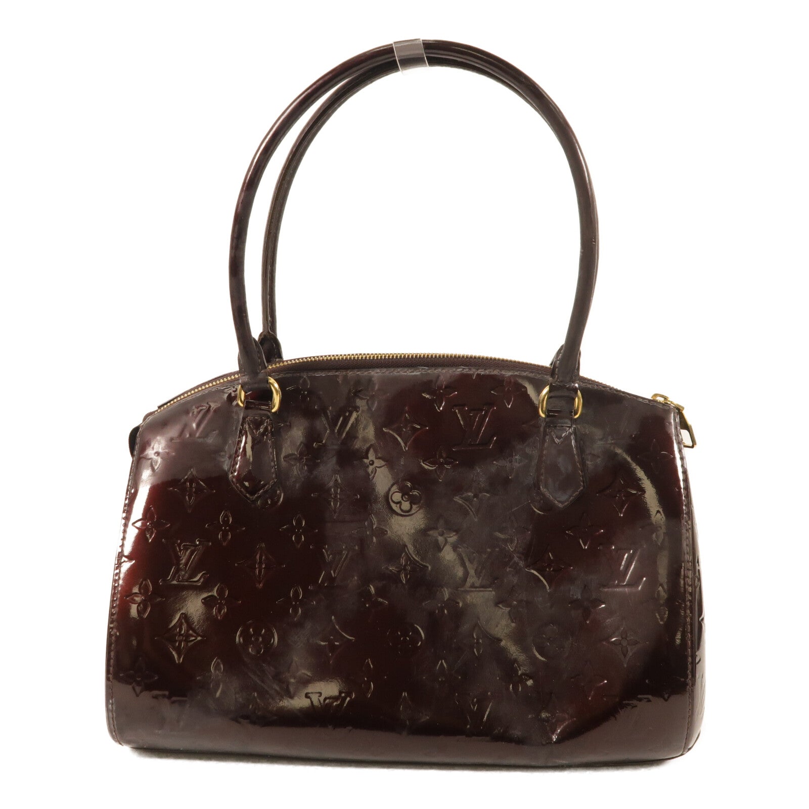 LOUIS VUITTON 【激減優惠】Vernis漆皮皮革Sherwood GM金扣肩背袋