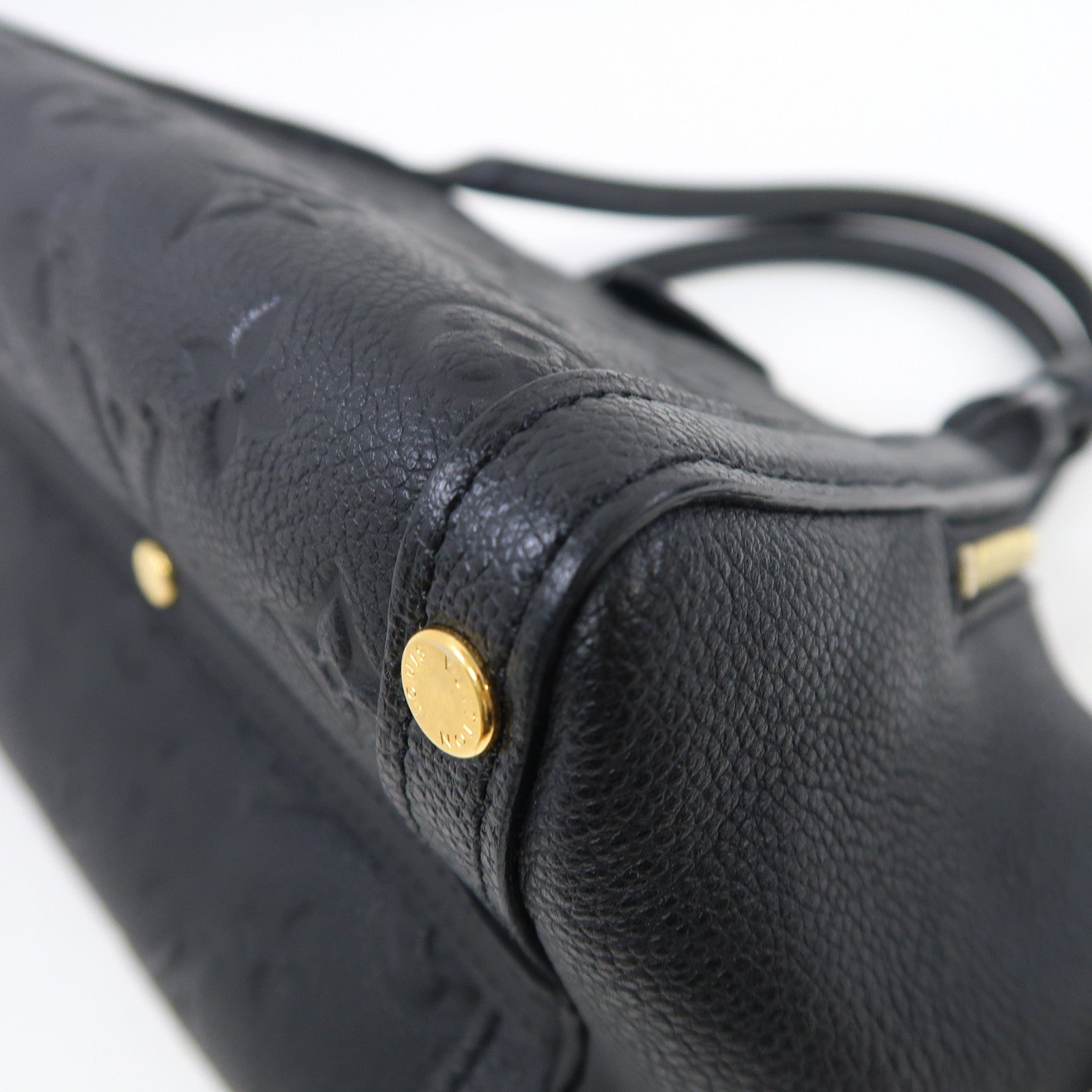 LOUIS VUITTON Monogram Empreinte Marais BB金扣手挽袋黑色