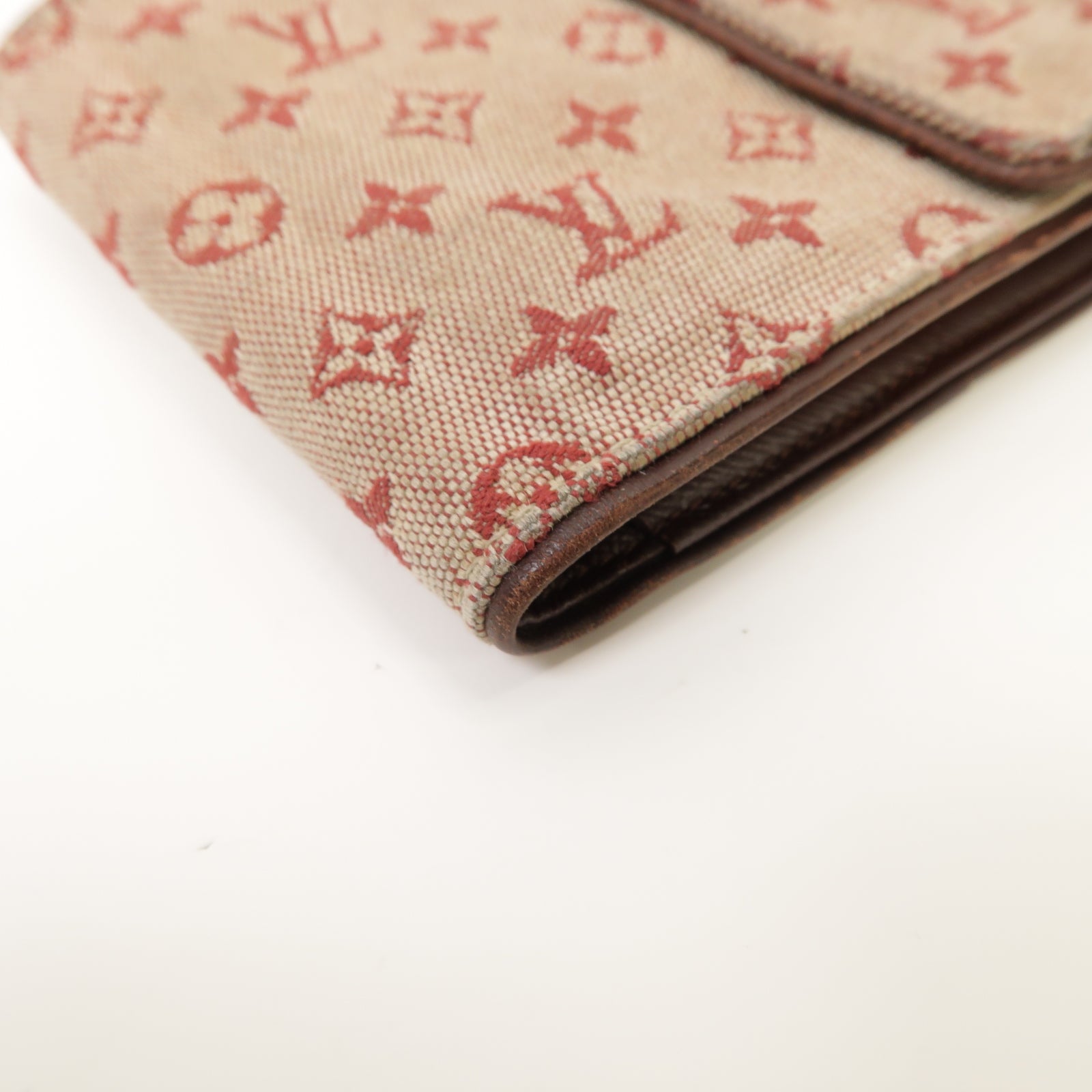 LOUIS VUITTON 【激減優惠】Monogram Mini Wallet金扣錢包紅色