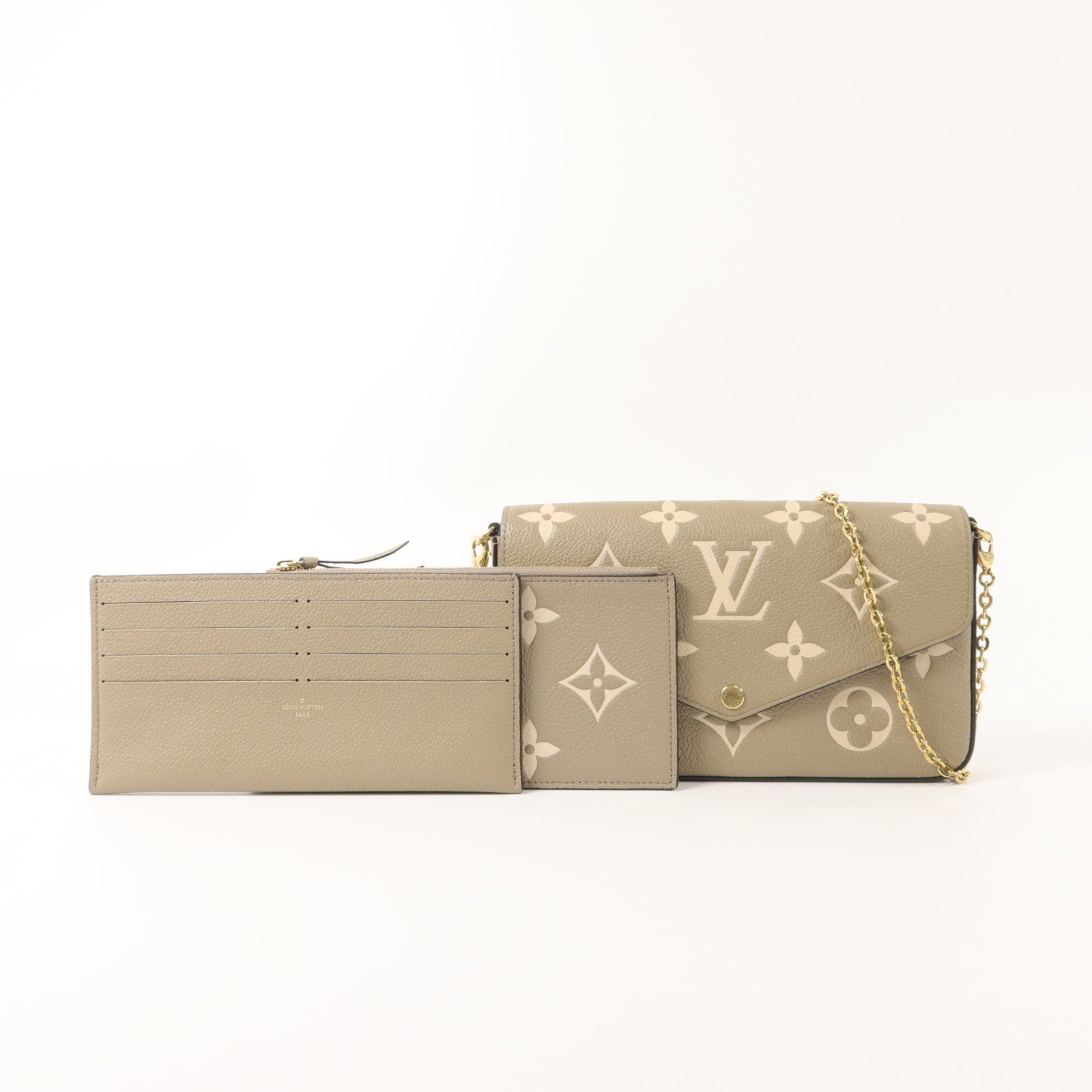 LOUIS VUITTON Monogram Empreinte Pochette Felicie鏈帶肩背袋