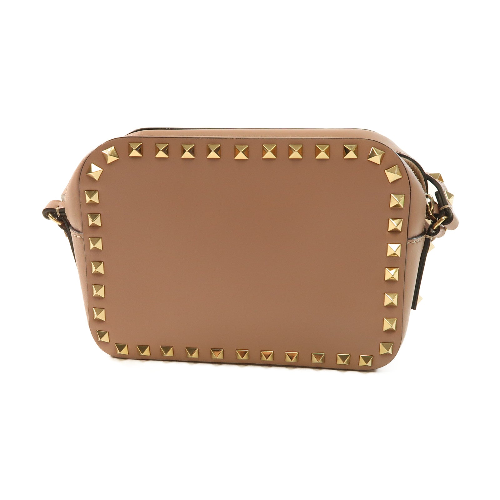 Valentino 牛皮皮革Garavani Rockstud金扣肩背袋粉紅色