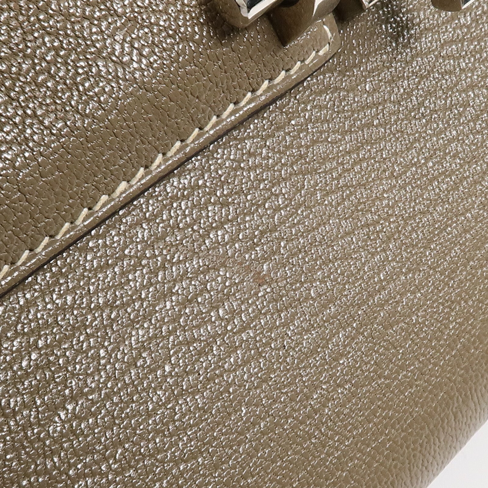 HERMES Chevre皮革Verrou Mini鏈帶肩背袋Etoupe