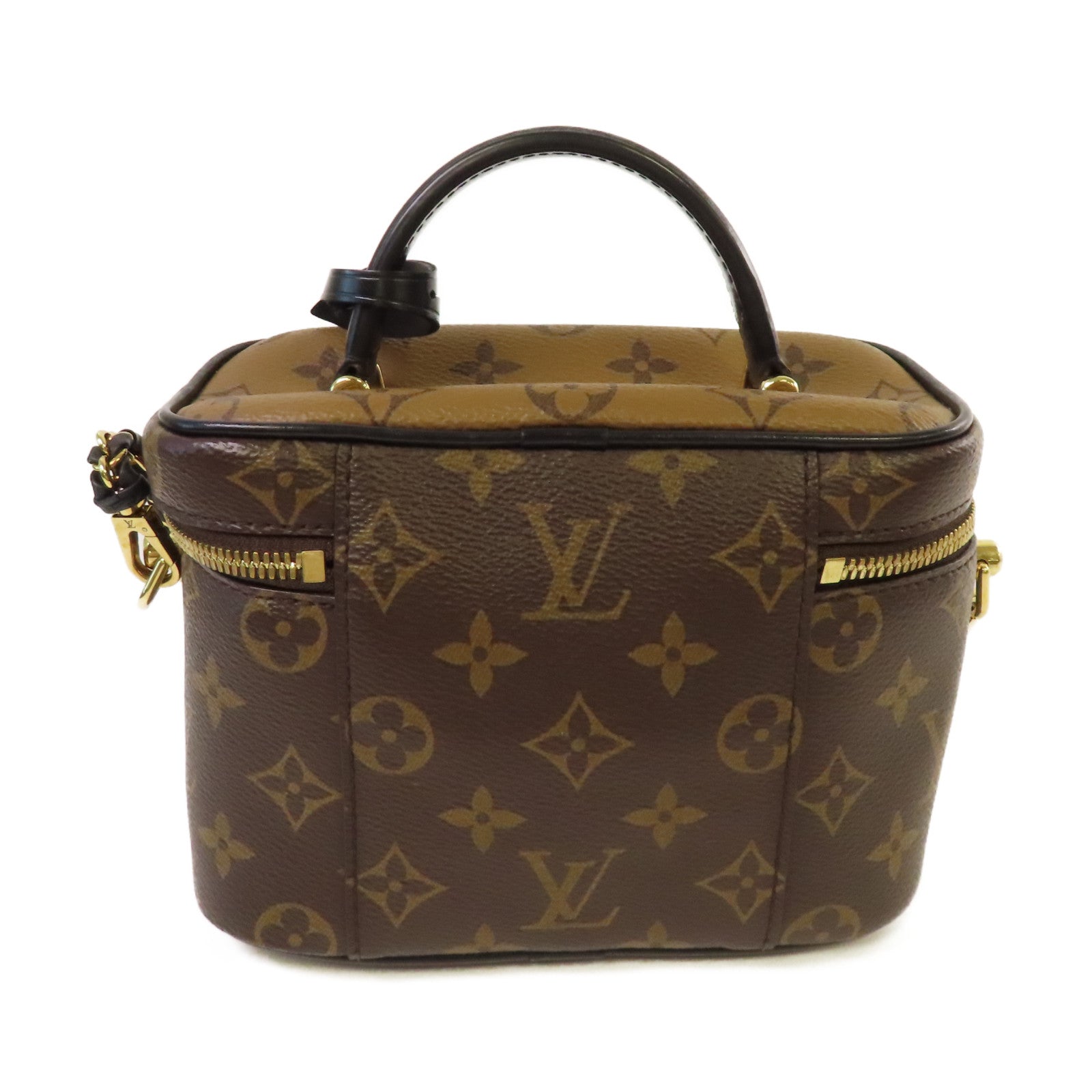 LOUIS VUITTON 【激減優惠】Monogram Vanity PM 2Way Shoulder Bag金扣手挽肩背兩用袋啡色