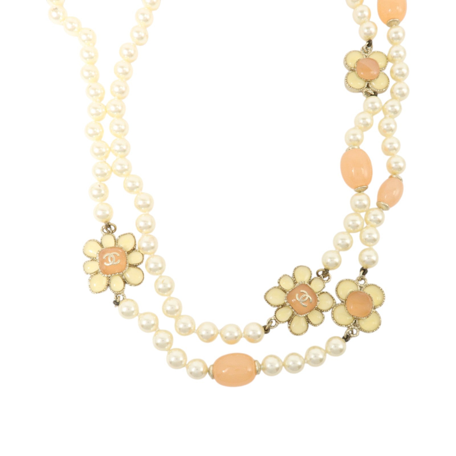 CHANEL 金屬/PVC Long Necklace項鏈