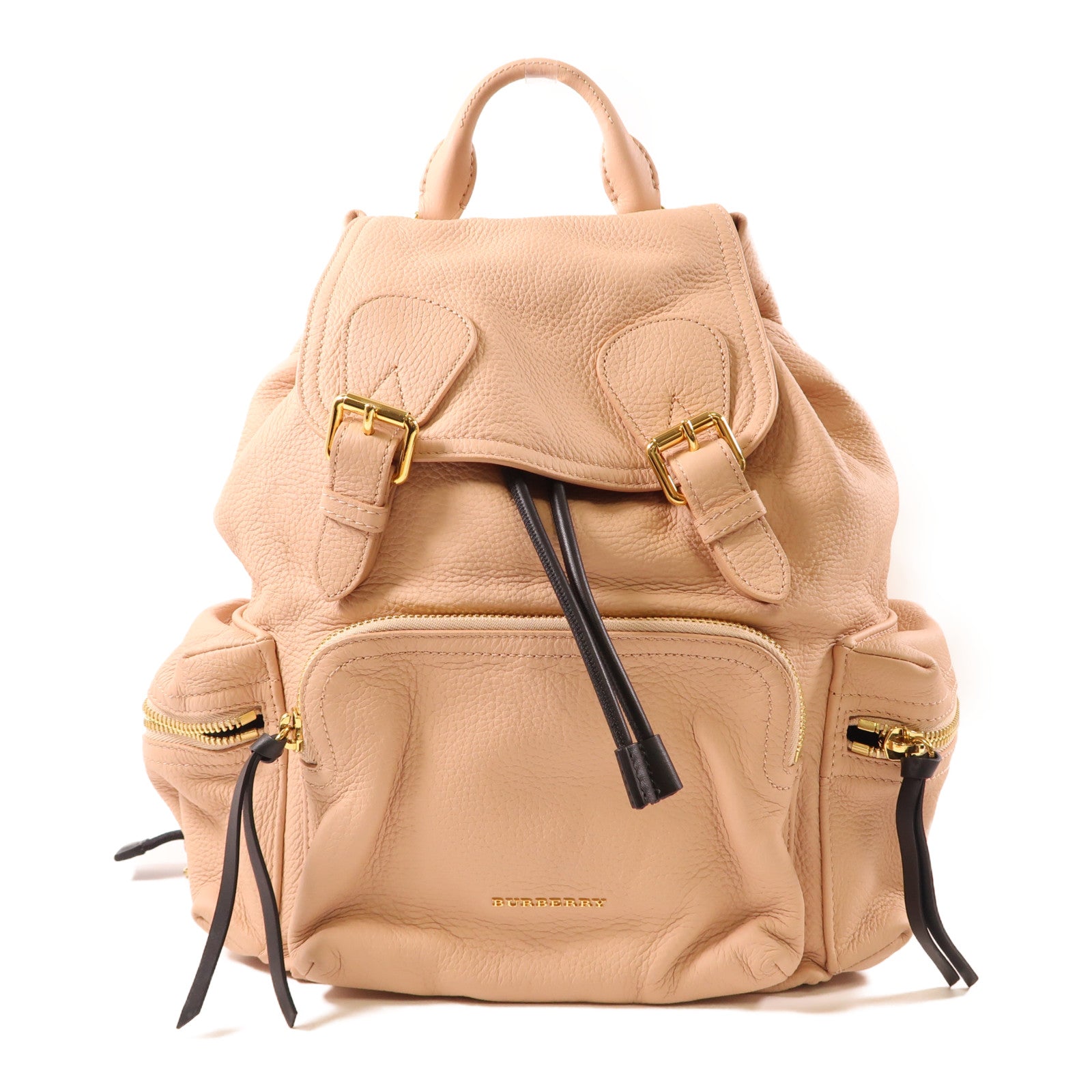 BURBERRY 牛皮皮革Backpack金扣背包粉紅色
