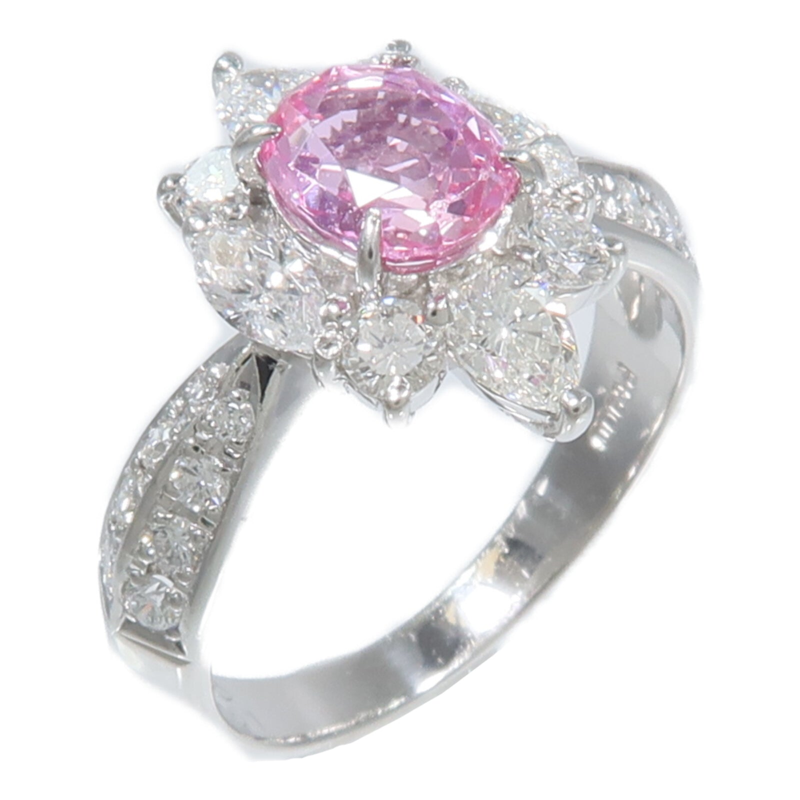 JEWELRY PT900鉑金Pink Sapphire Diamond Ring