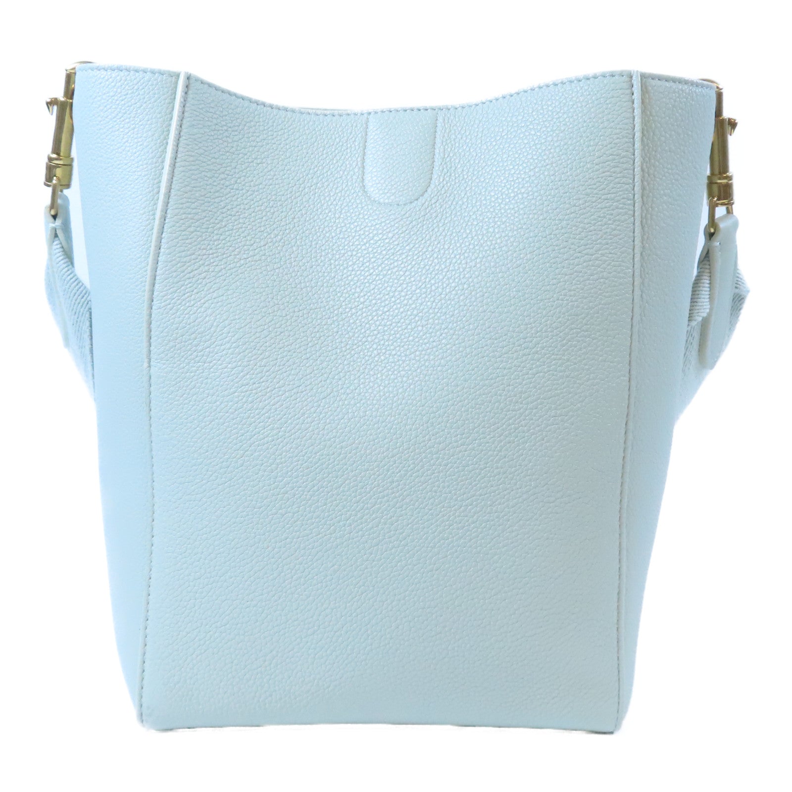 CELINE 牛皮皮革Sangle Bucket Small金扣肩背袋綠色