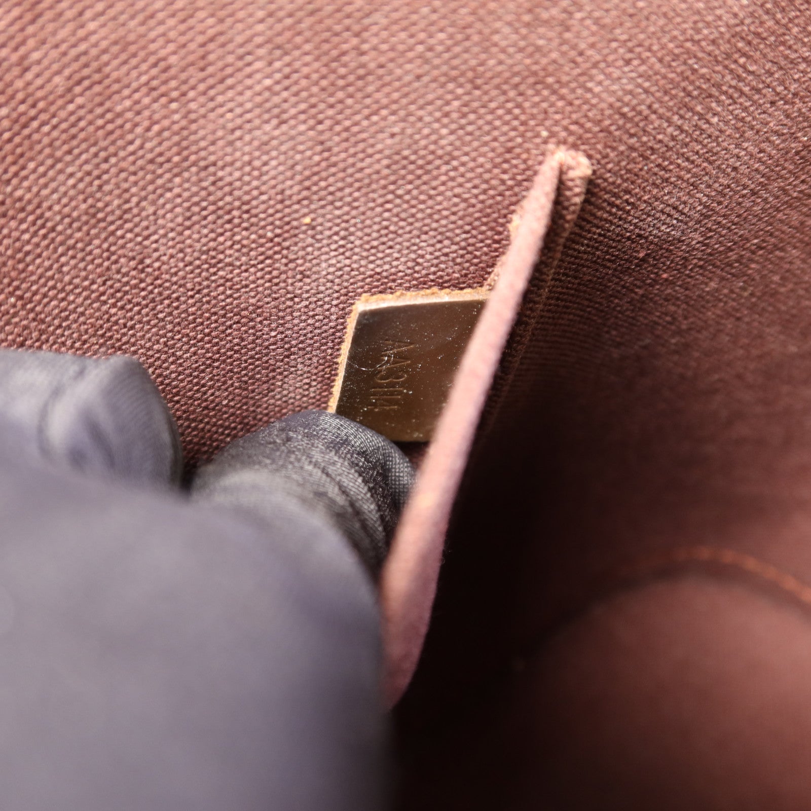 LOUIS VUITTON Damier Alma BB金扣手挽肩背兩用袋棕色