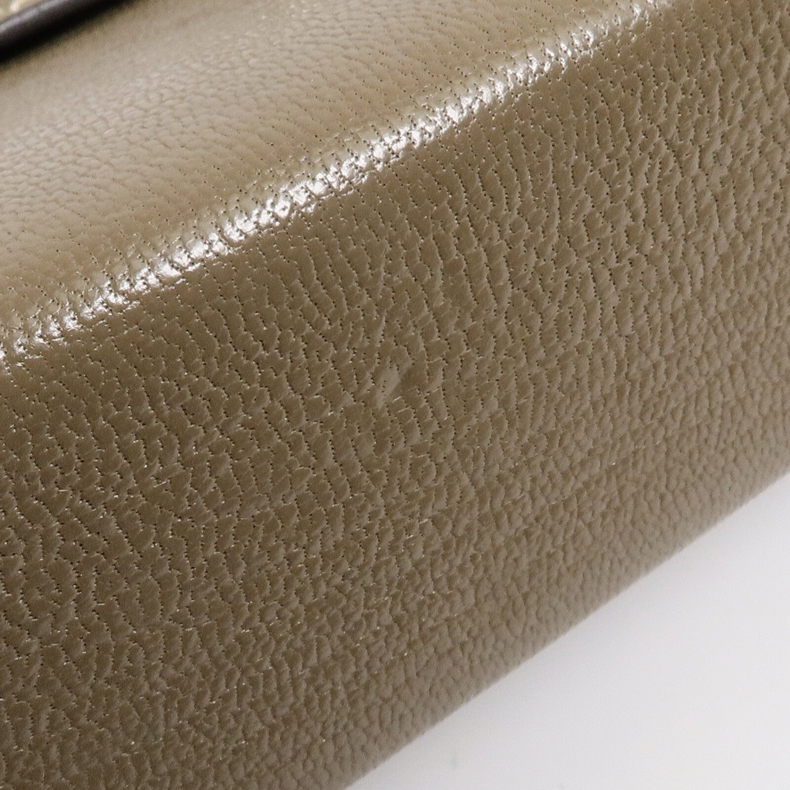 HERMES Chevre皮革Verrou Mini鏈帶肩背袋Etoupe