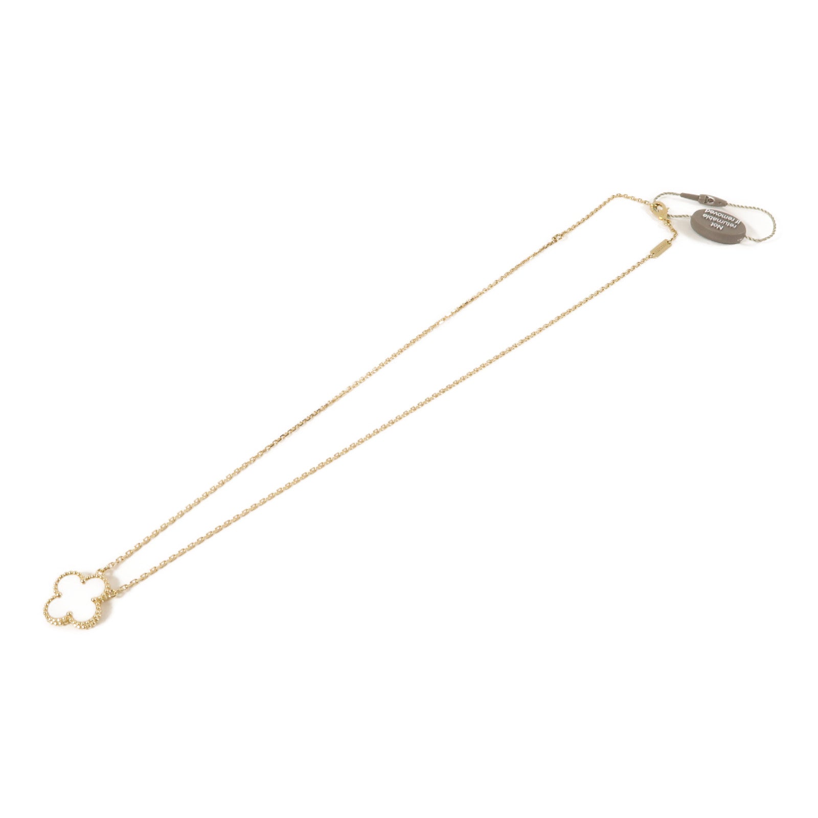 Van Cleef & Arpels 18K黃金/珍珠貝母Vintage Alhambra Necklace項鍊白色/金色