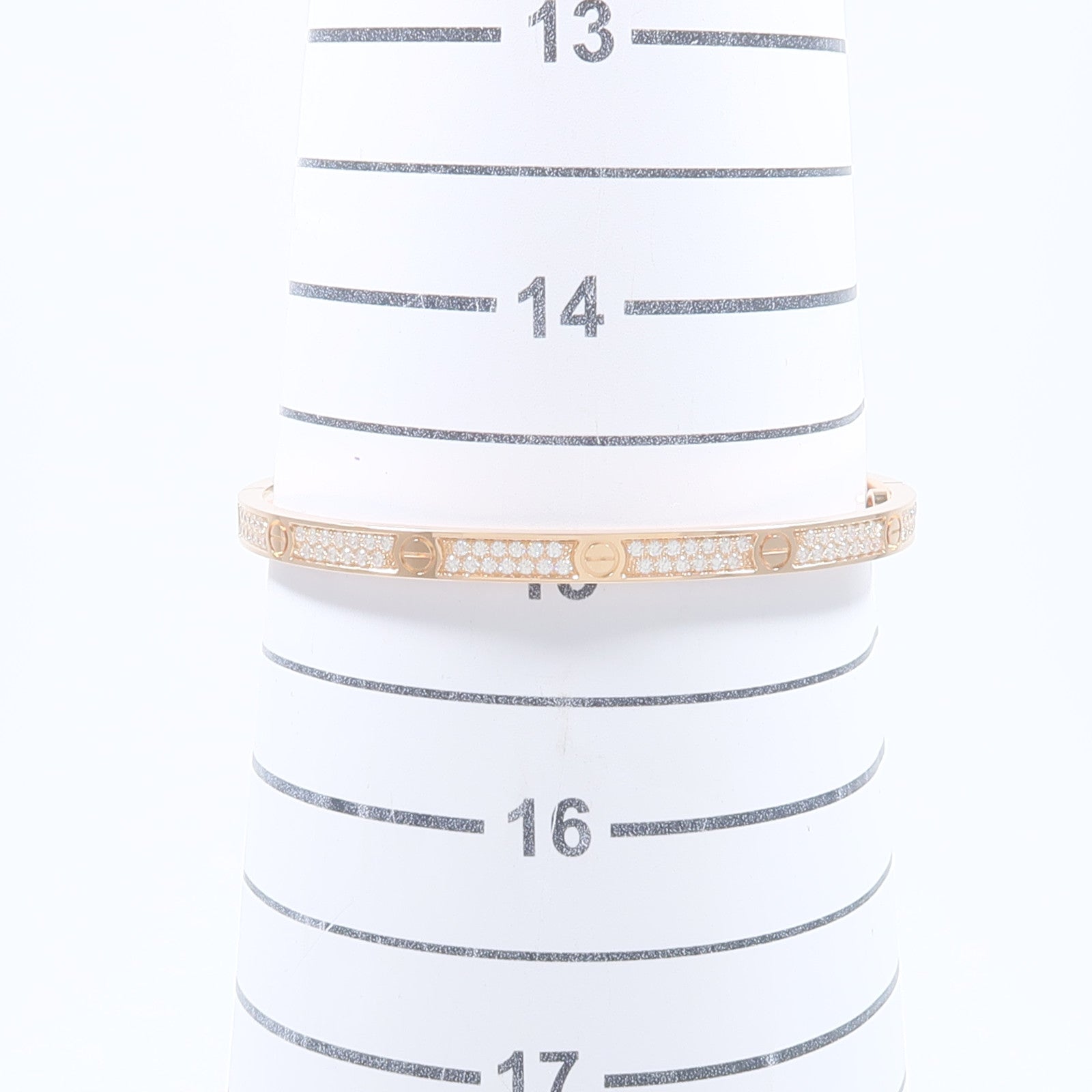 CARTIER 18K玫瑰金Love Bracelet鑽石手鏈