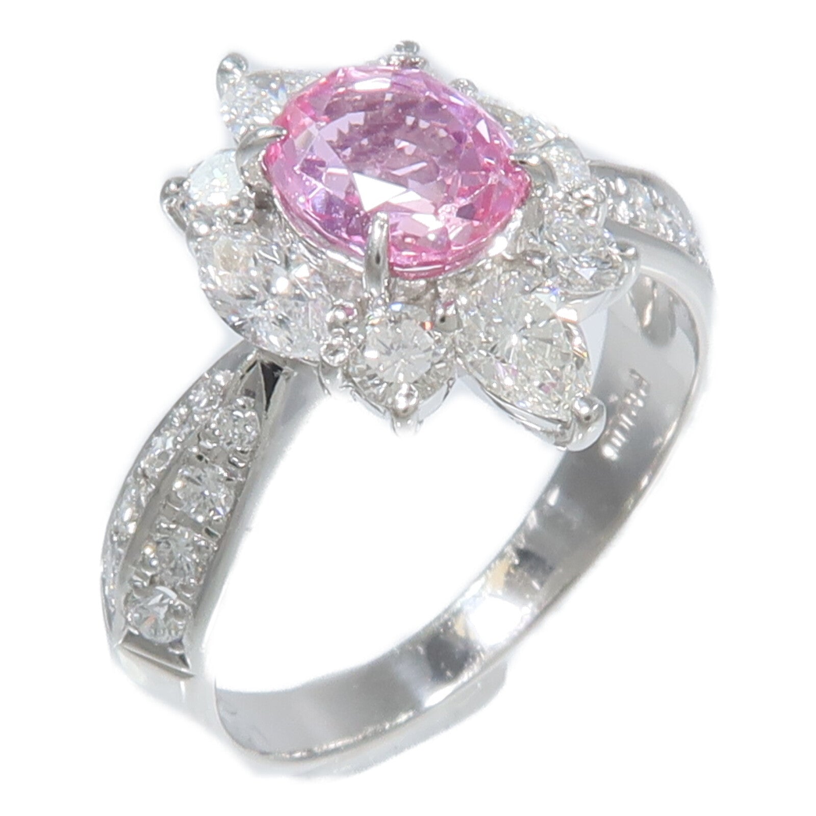 JEWELRY PT900鉑金Pink Sapphire Diamond Ring
