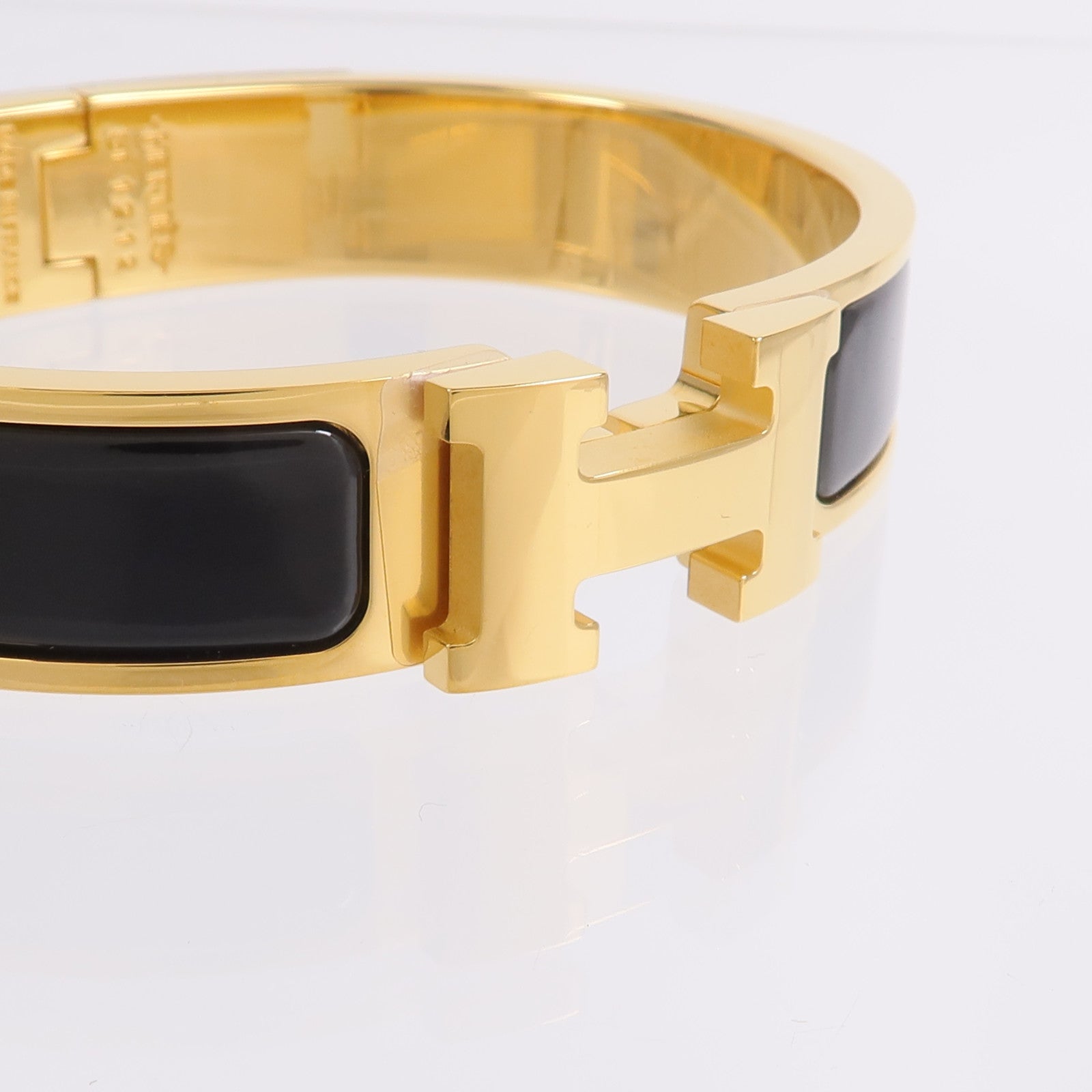 HERMES 金屬Clic H銀扣手鐲