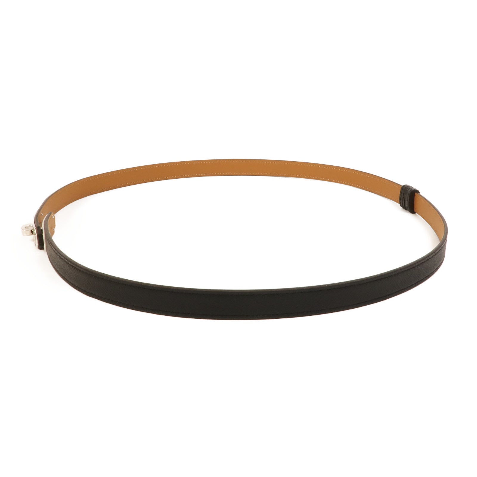 HERMES Epsom皮革Kelly 18 Belt皮帶Noir