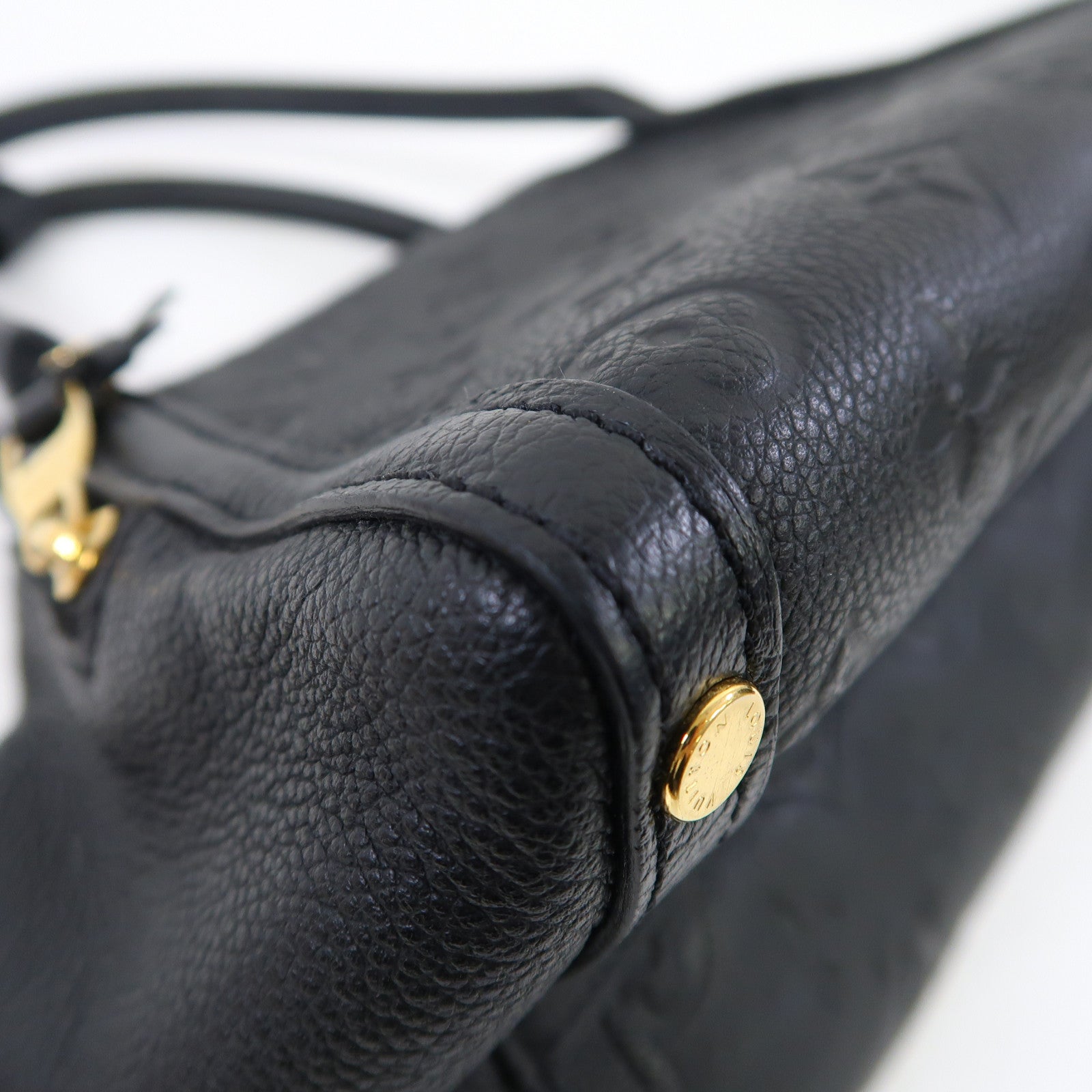 LOUIS VUITTON Monogram Empreinte Marais BB金扣手挽袋黑色