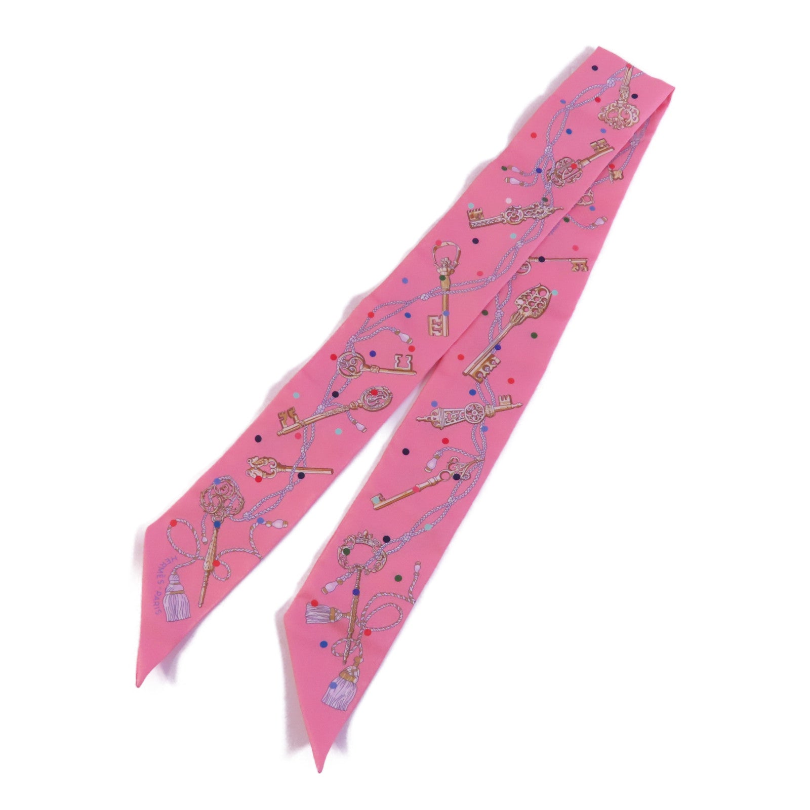 HERMES 絲質Twilly絲巾