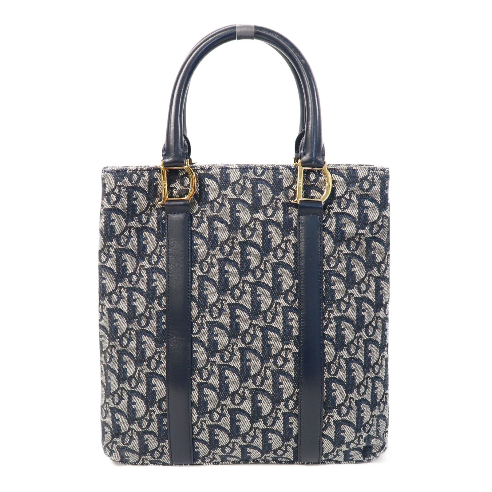 Dior 帆布Vintage Hand Bag金扣手挽袋藍色