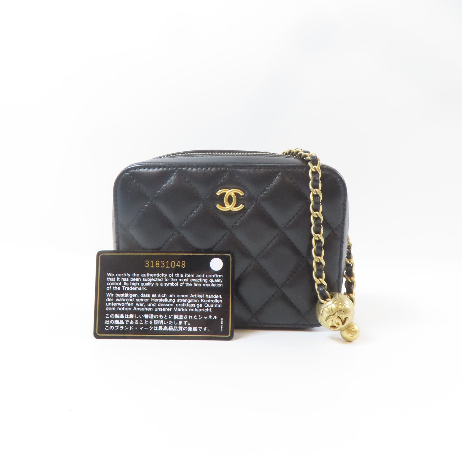 CHANEL 菱格羊皮皮革Chain Shoulder Bag金扣鏈帶肩背袋