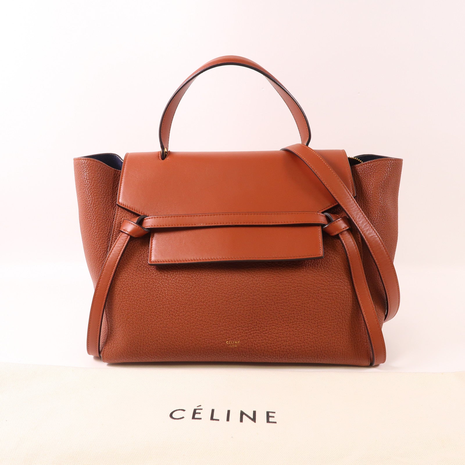CELINE 牛皮皮革Micro Belt金扣手挽肩背兩用袋