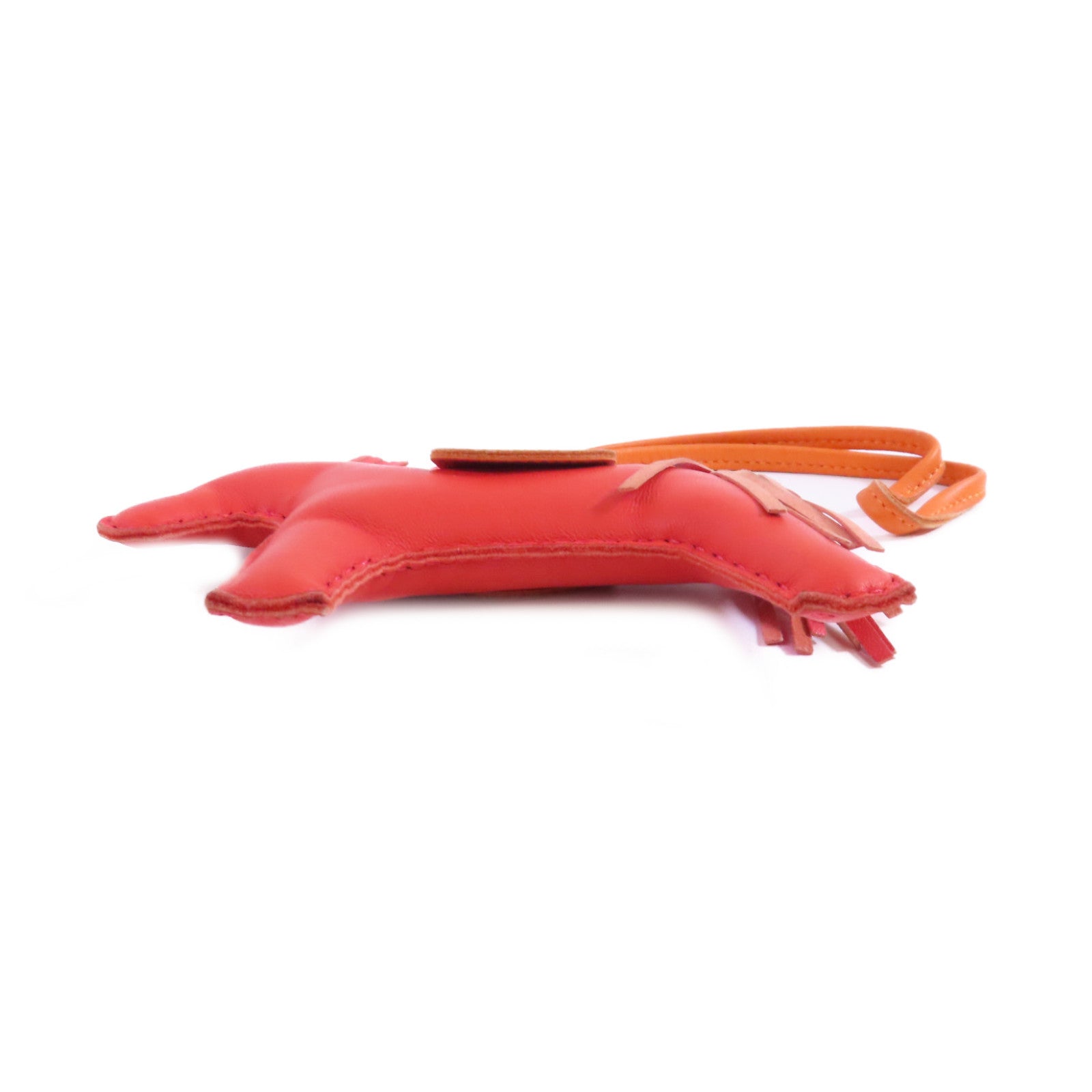 HERMES Swift皮革Redeo MM Charm掛飾橙色