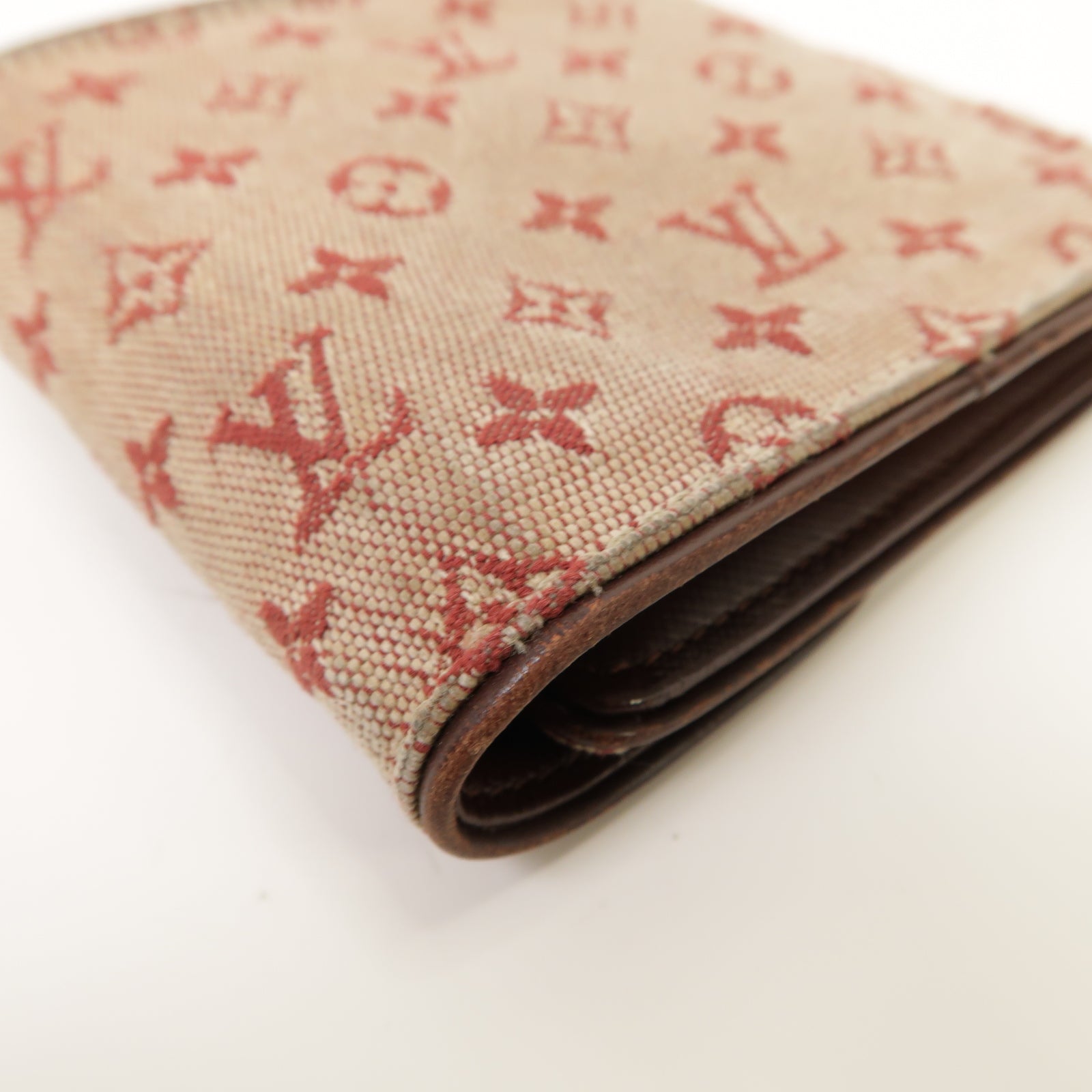 LOUIS VUITTON 【激減優惠】Monogram Mini Wallet金扣錢包紅色