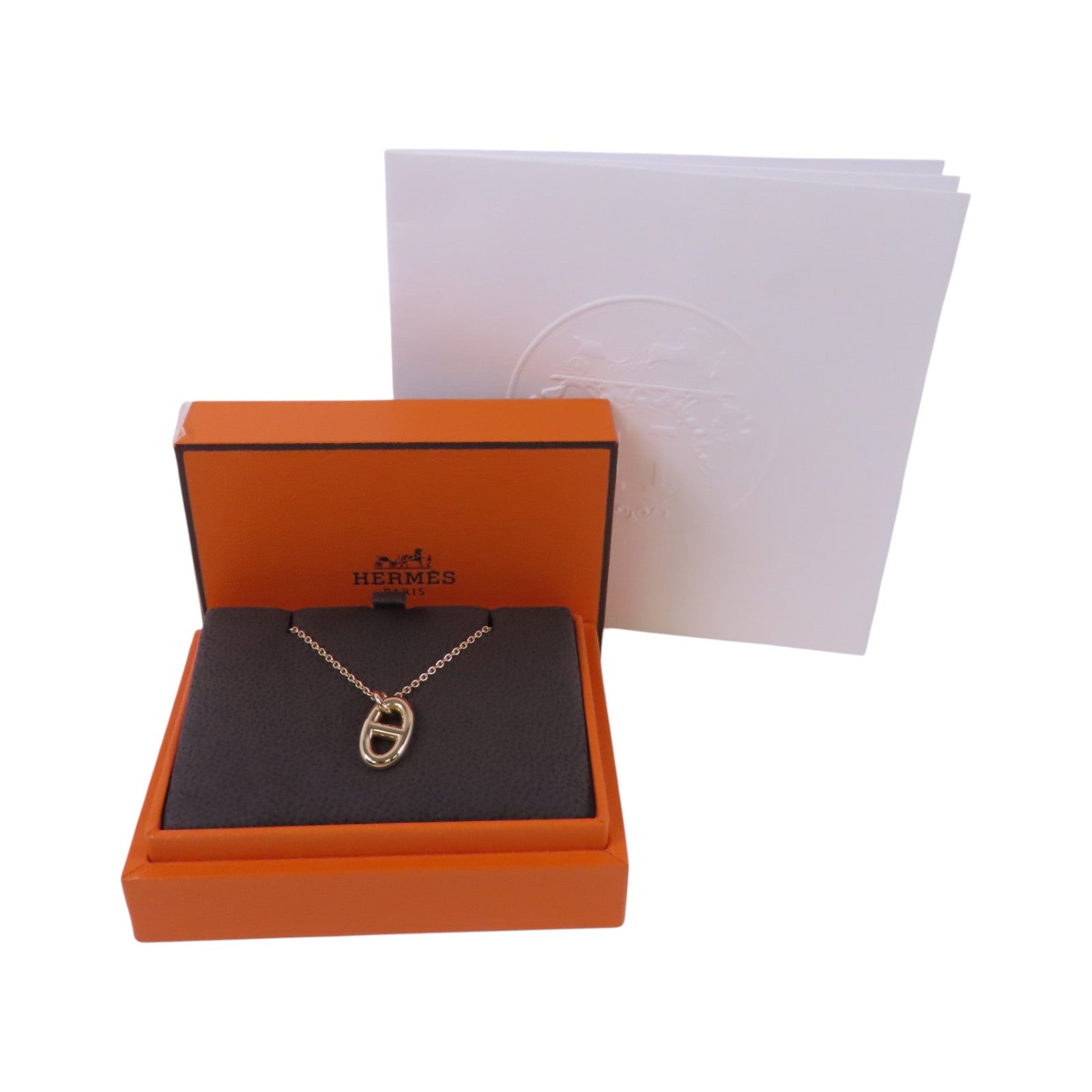 HERMES 18K玫瑰金Farandole PM Necklace金扣項鏈