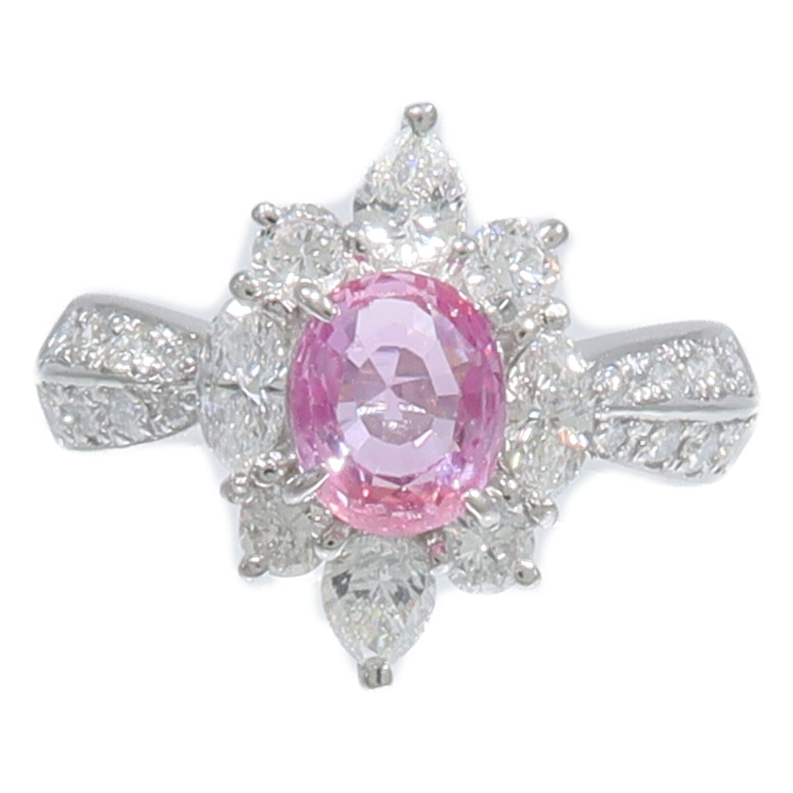 JEWELRY PT900鉑金Pink Sapphire Diamond Ring
