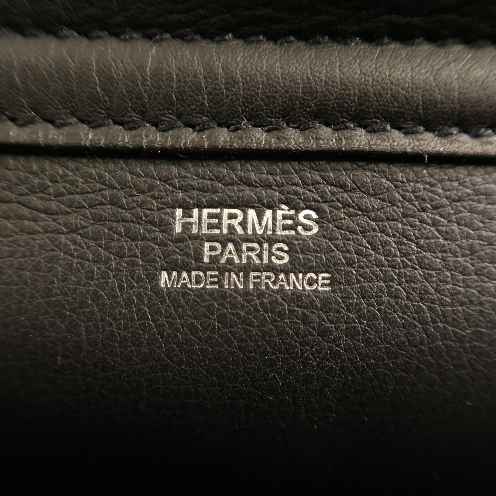 HERMES Evercolor皮革Steve Travel銀扣手挽肩背兩用袋Noir