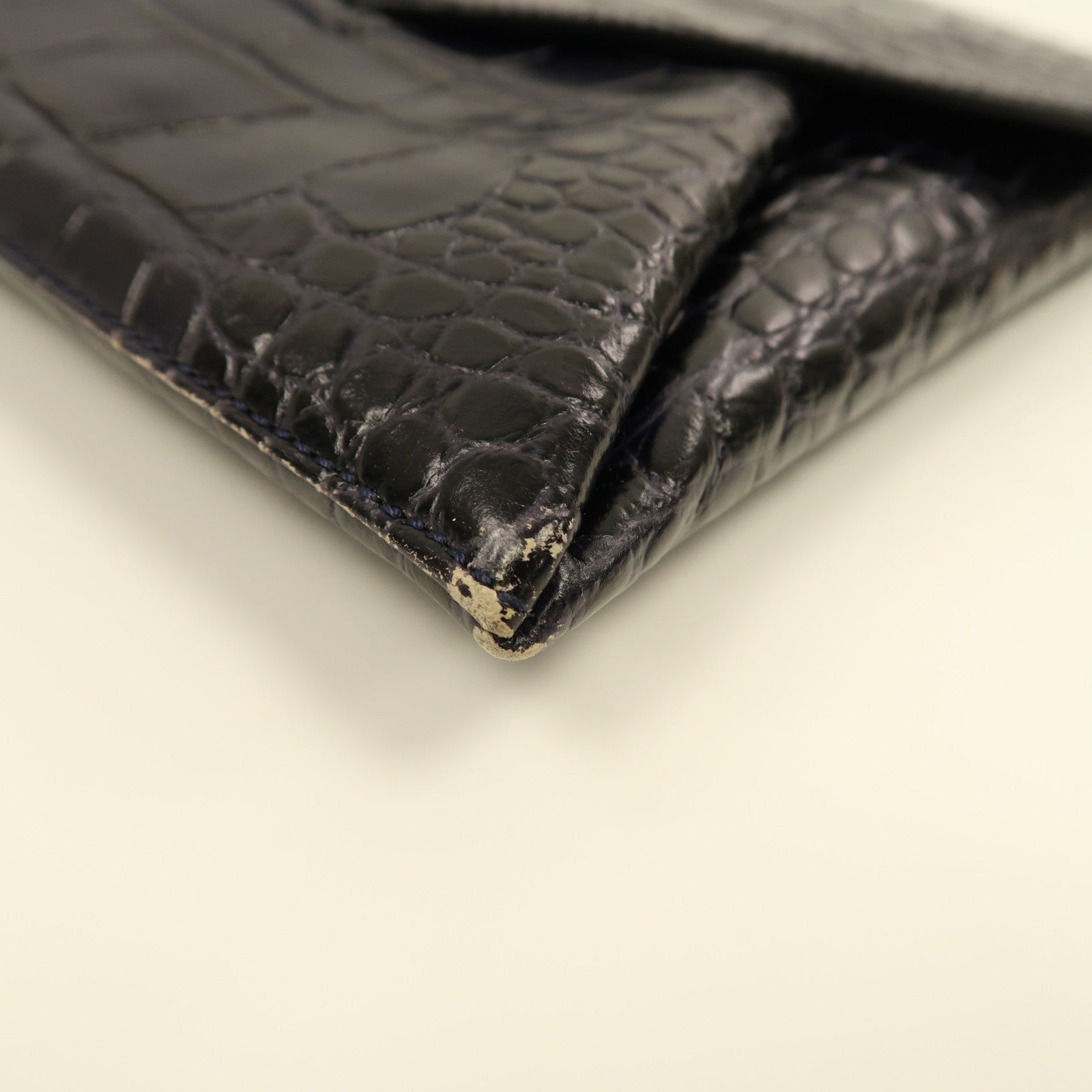 GIVENCHY 牛皮皮革Clutch金扣手拿包藍色
