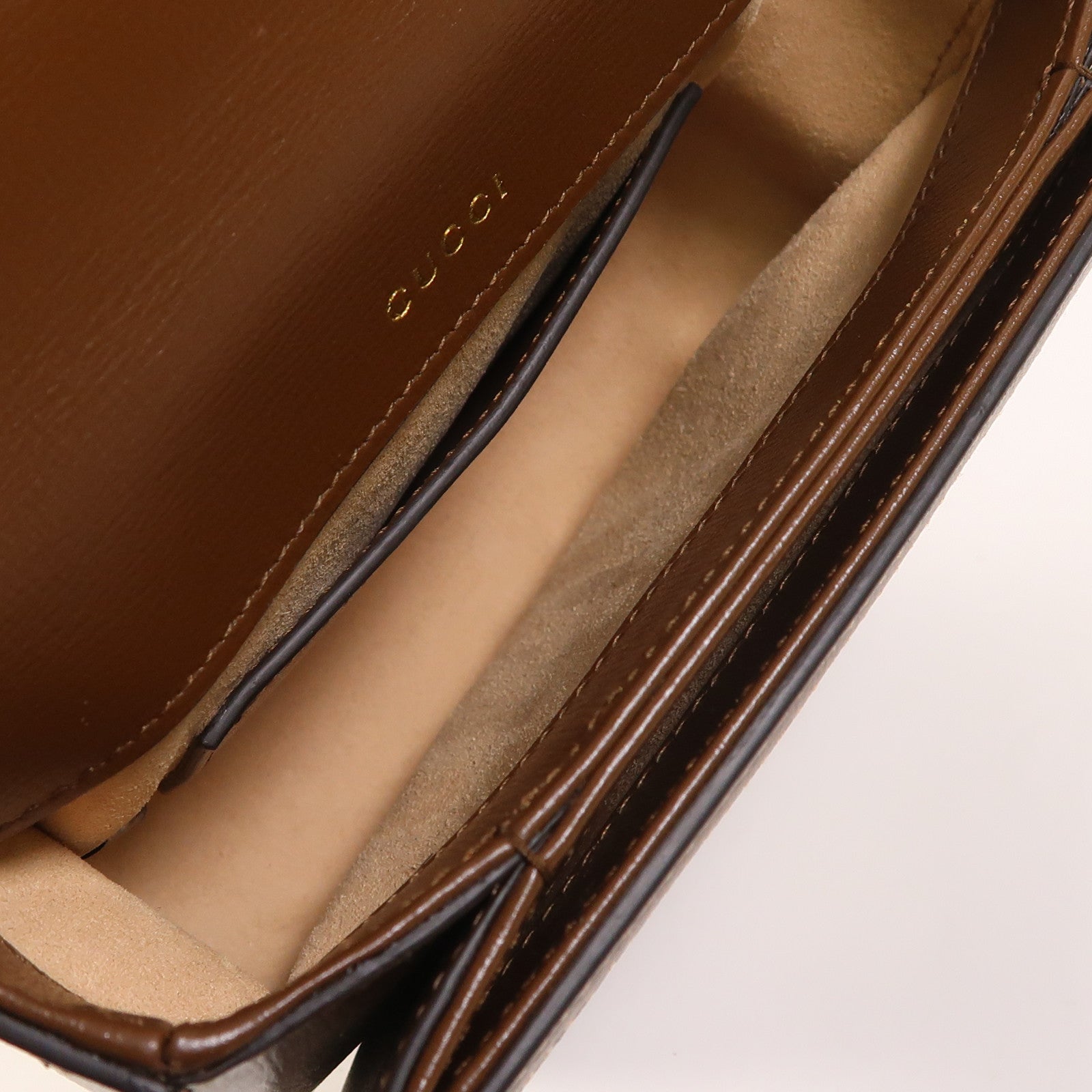 GUCCI 塗層帆布Horsebit 1955 Mini Top Handle金扣手挽肩背兩用袋