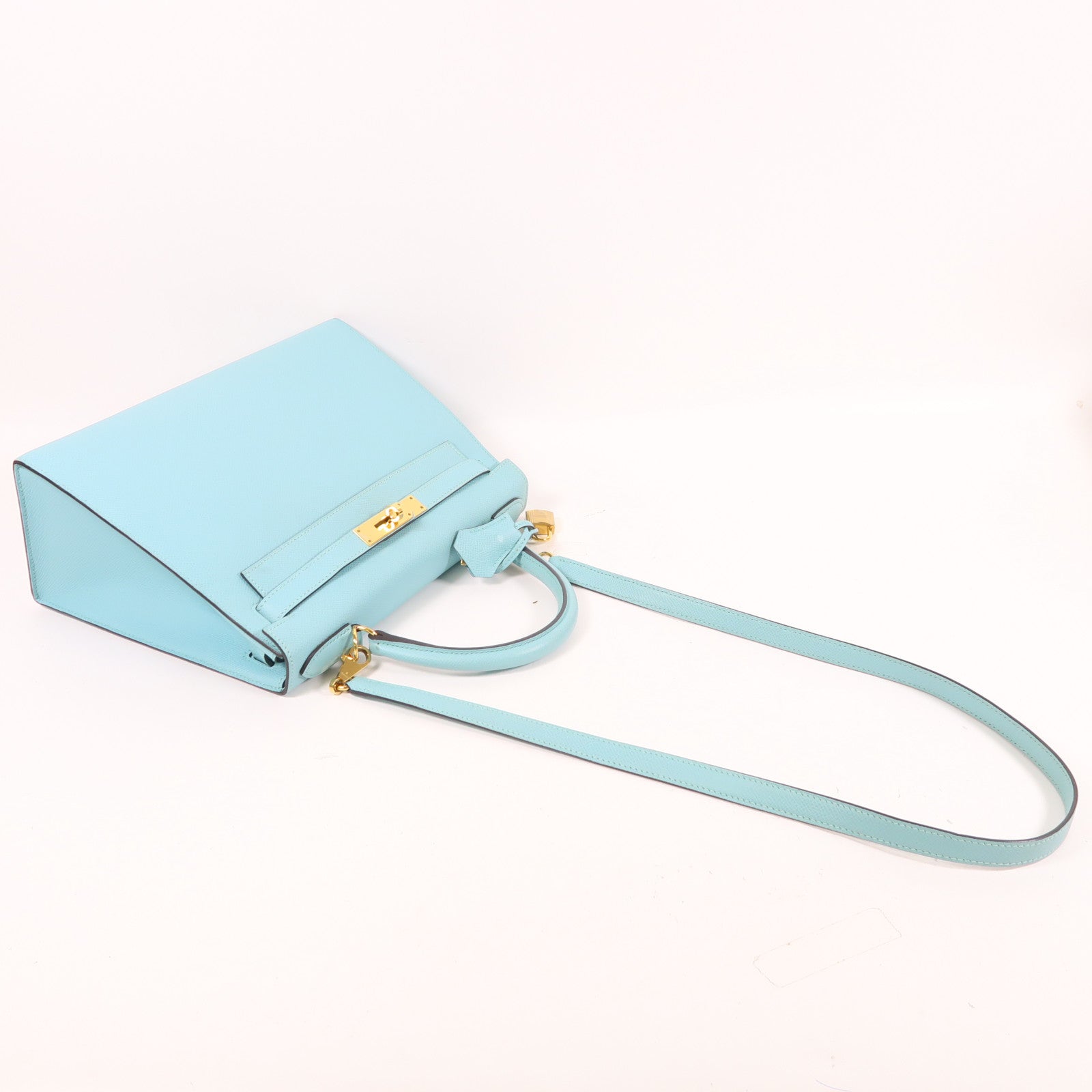 HERMES Epsom皮革Kelly 28金扣手挽肩背兩用袋