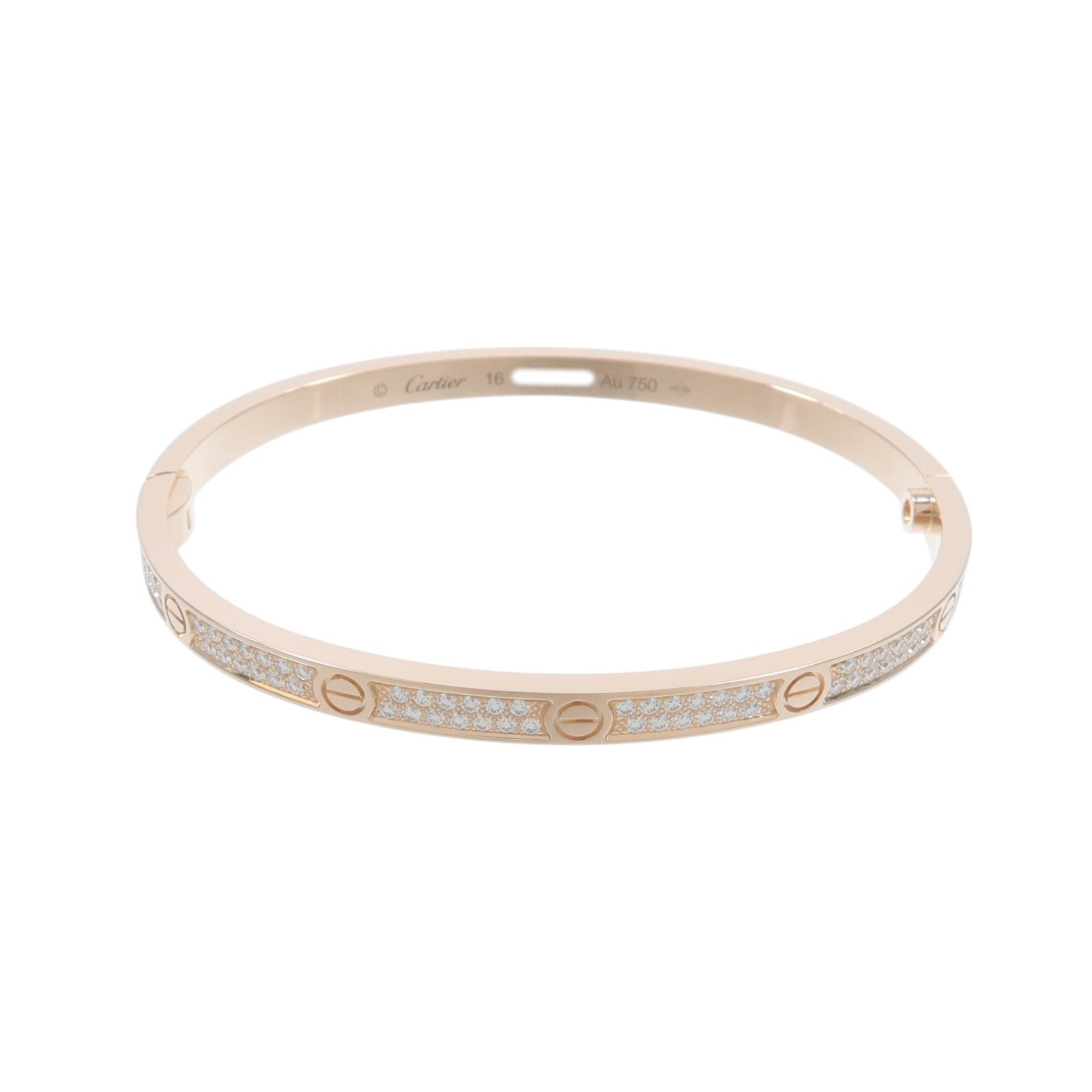 CARTIER 18K玫瑰金Love Bracelet鑽石手鏈