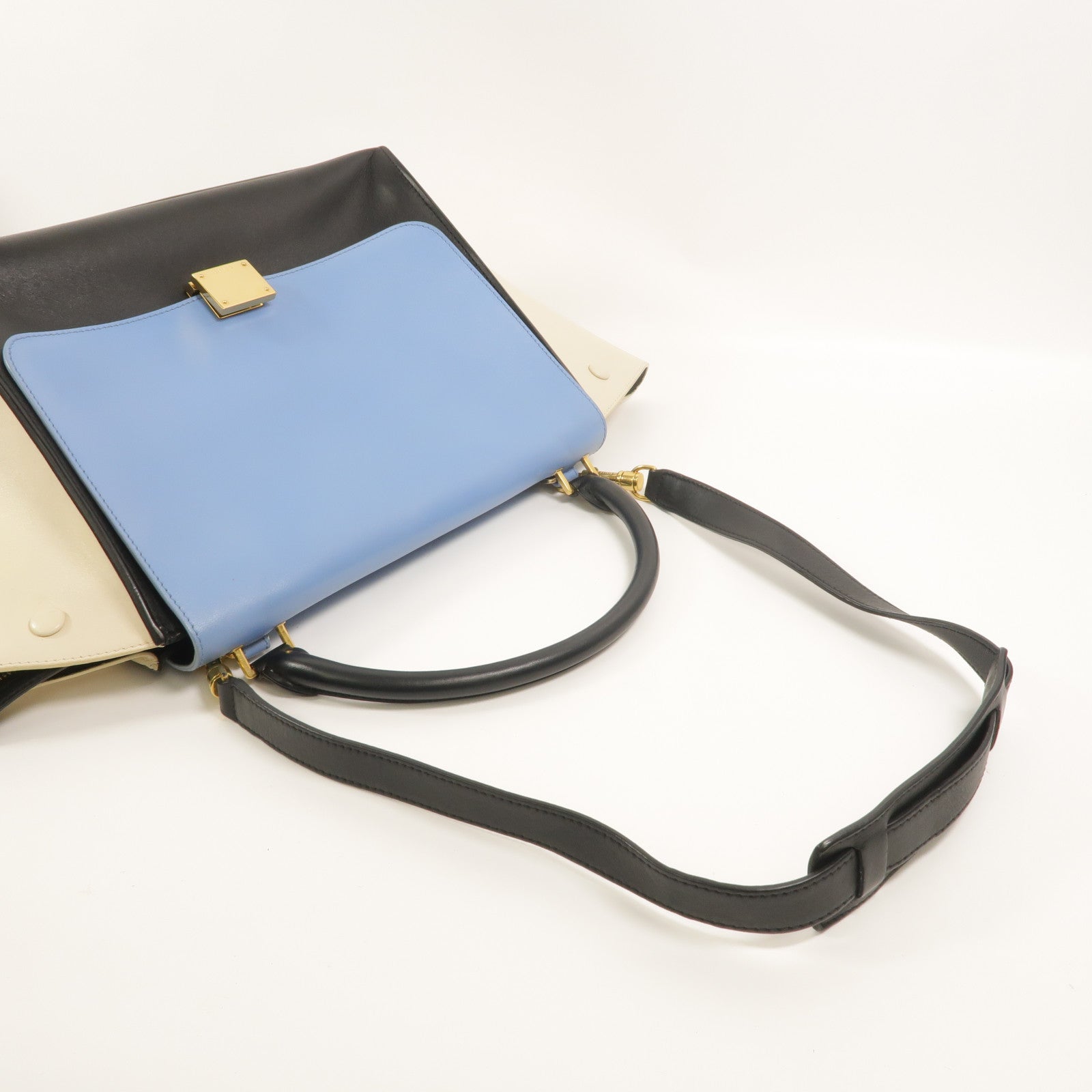 CELINE 牛皮皮革Trapeze手挽肩背兩用袋