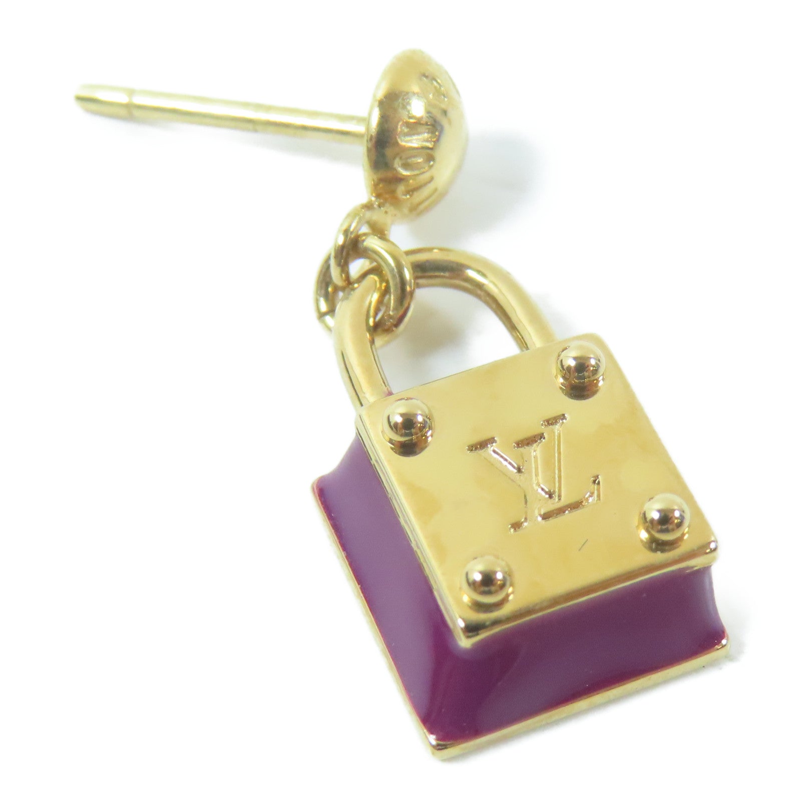LOUIS VUITTON 金屬Pierced Earrings耳環金色
