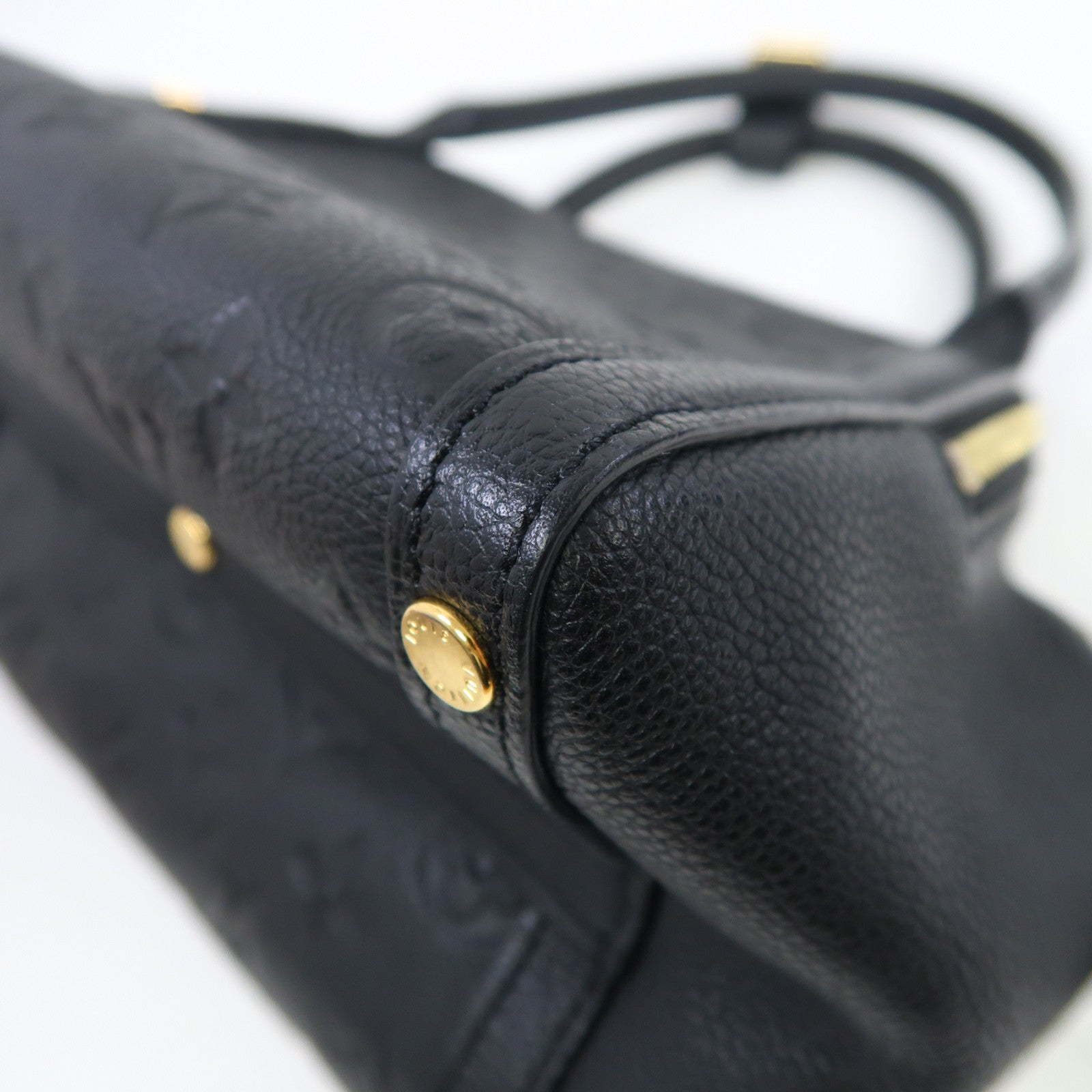 LOUIS VUITTON Monogram Empreinte Marais BB金扣手挽袋黑色
